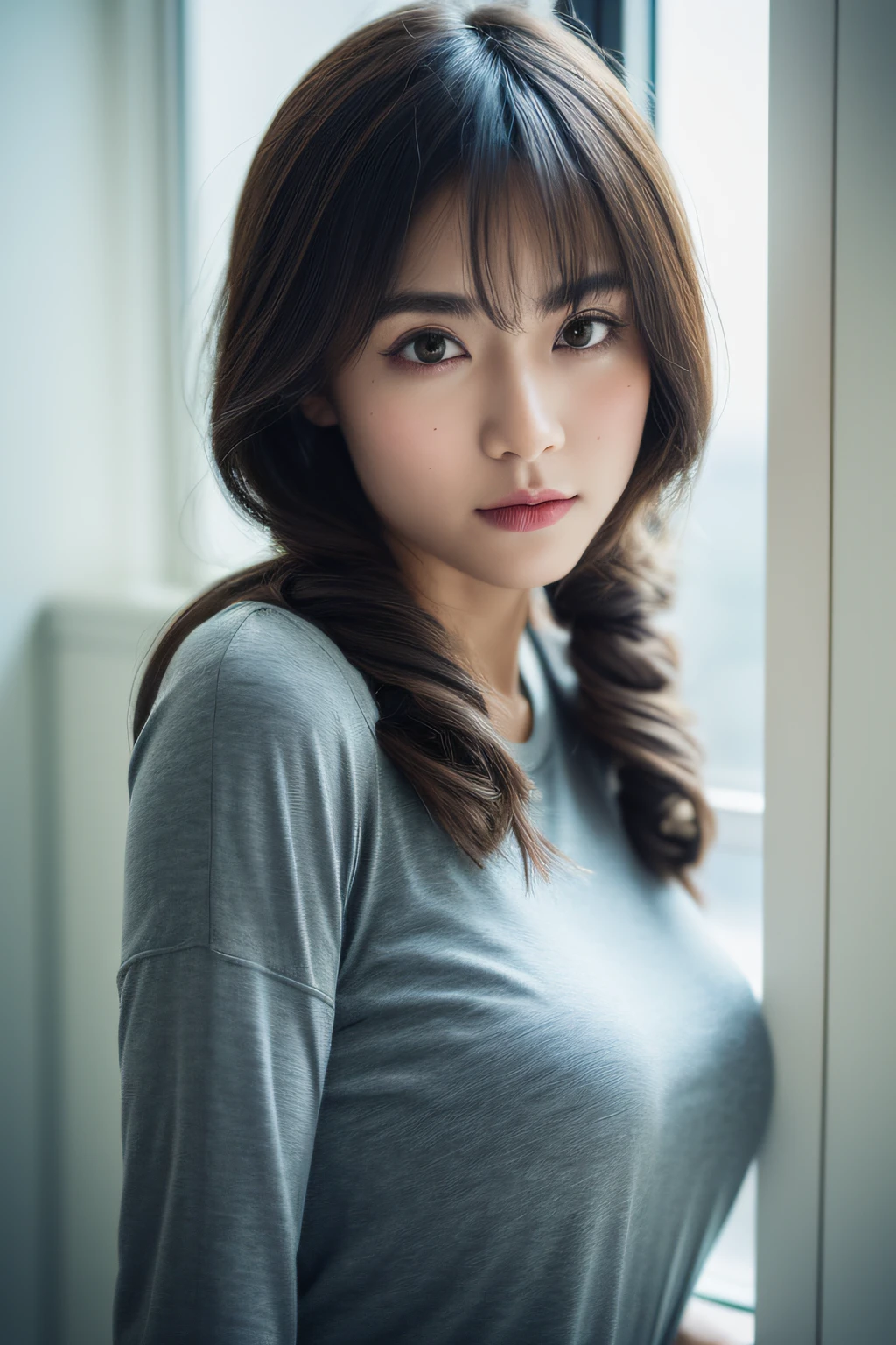 (In 8K，highest quality，masterpiece)，(Realistic，RAW Photos，Super Fine Clear)，Realistic Light，Detailed skin，Beautiful Japanese Women，((30-year-old woman，))、business scene，Businesswoman&#39;Clothing，suit，Office Fashion，(Long skirt)、Panty shot，White sexy panties，kneeling to spread legs，thin feet、fine grain，Detailed fingers、thin、Sexual，Ecstasy expression，In the hotel bedroom，a place where there are no people，Ecstasy，era of asian eyes