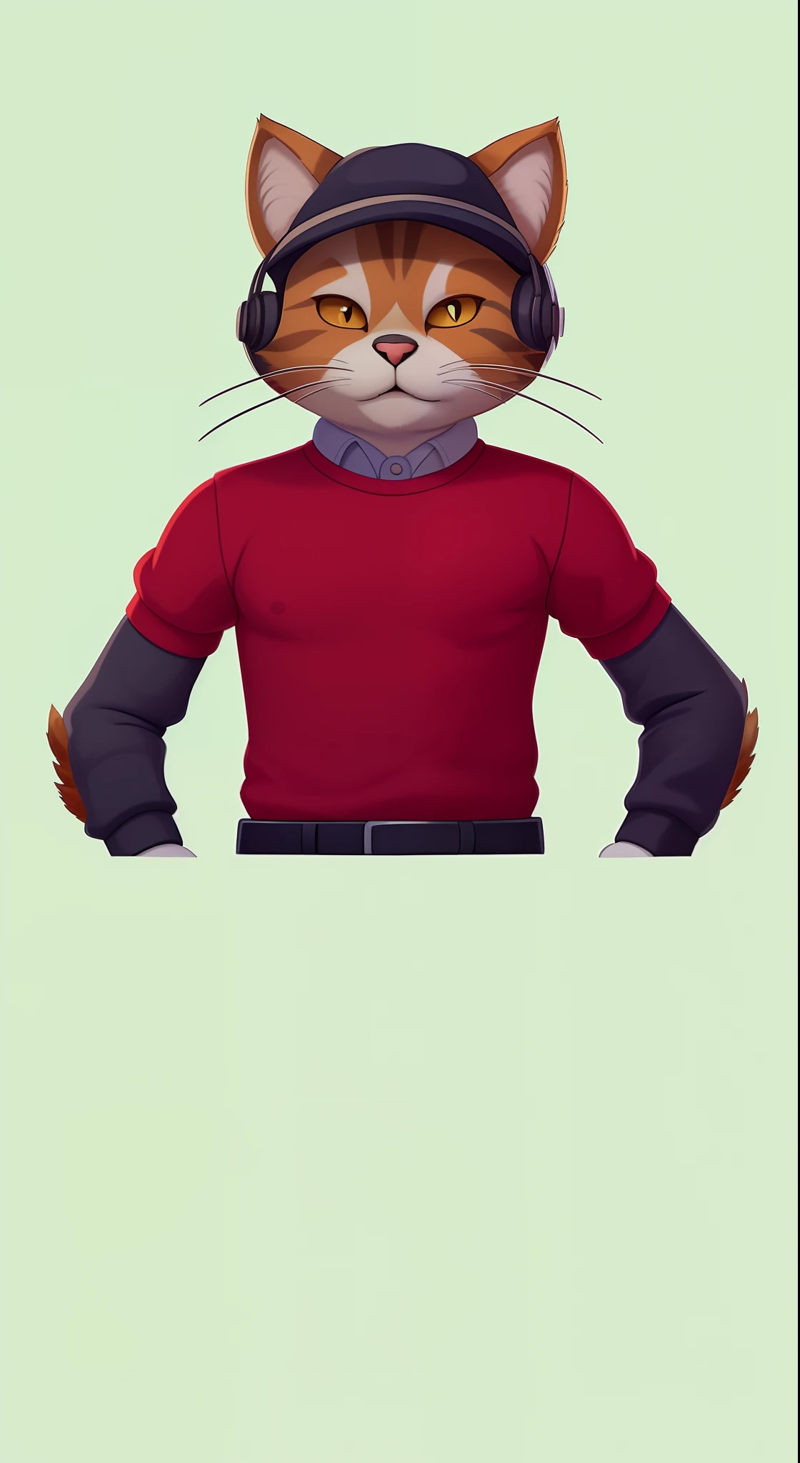 there is a cat with a hat on its head, Retrato de personagem peludo, generic furry style, personagem peludo, sem texto, retrato de corpo inteiro, retrato de personagem de corpo inteiro, Retrato de corpo inteiro do personagem, Retrato de personagem de corpo inteiro, sem linha, !!retrato de corpo inteiro!!, um gato antro, d & d estilo retrato de corpo inteiro, peludo do gato, fursona furry art commission