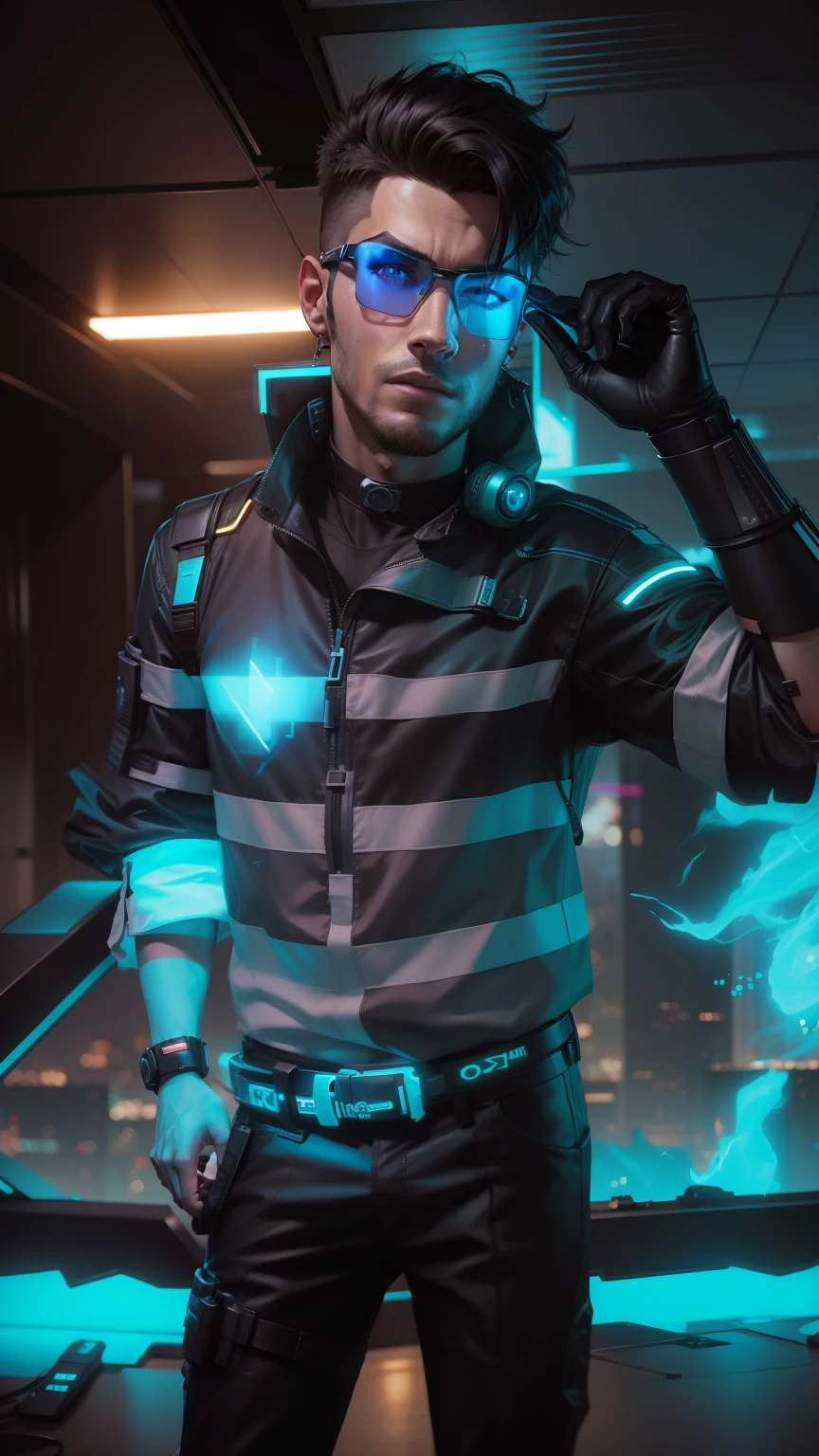Change background cyberpunk handsome boy, realistic face, 8k, ultra realistic,