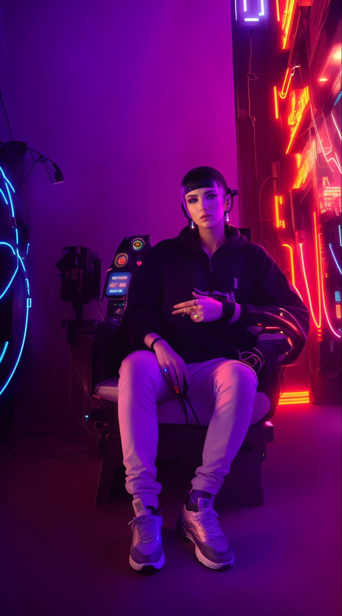 mudar real. rosto .Cyberpunk. 4k . Ultra. disco Rigido. . Beautiful. goodlooking