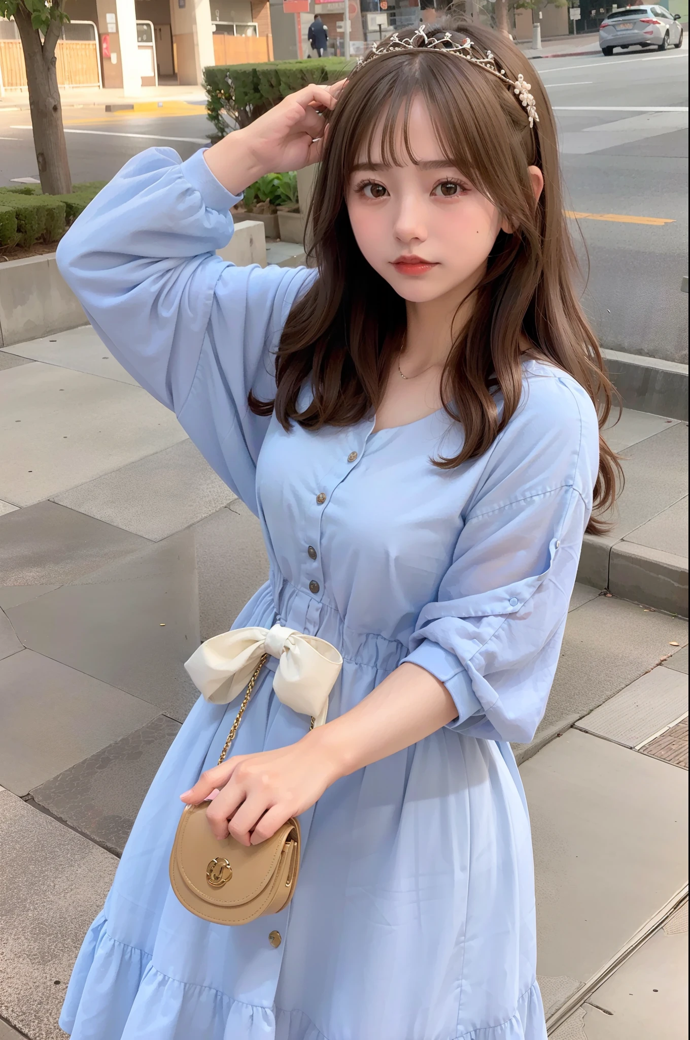(La mejor calidad) (obra maestra ) Cara perfecta. kawaii & Siniestra princesa belleza joven en la ciudad de Nueva York.