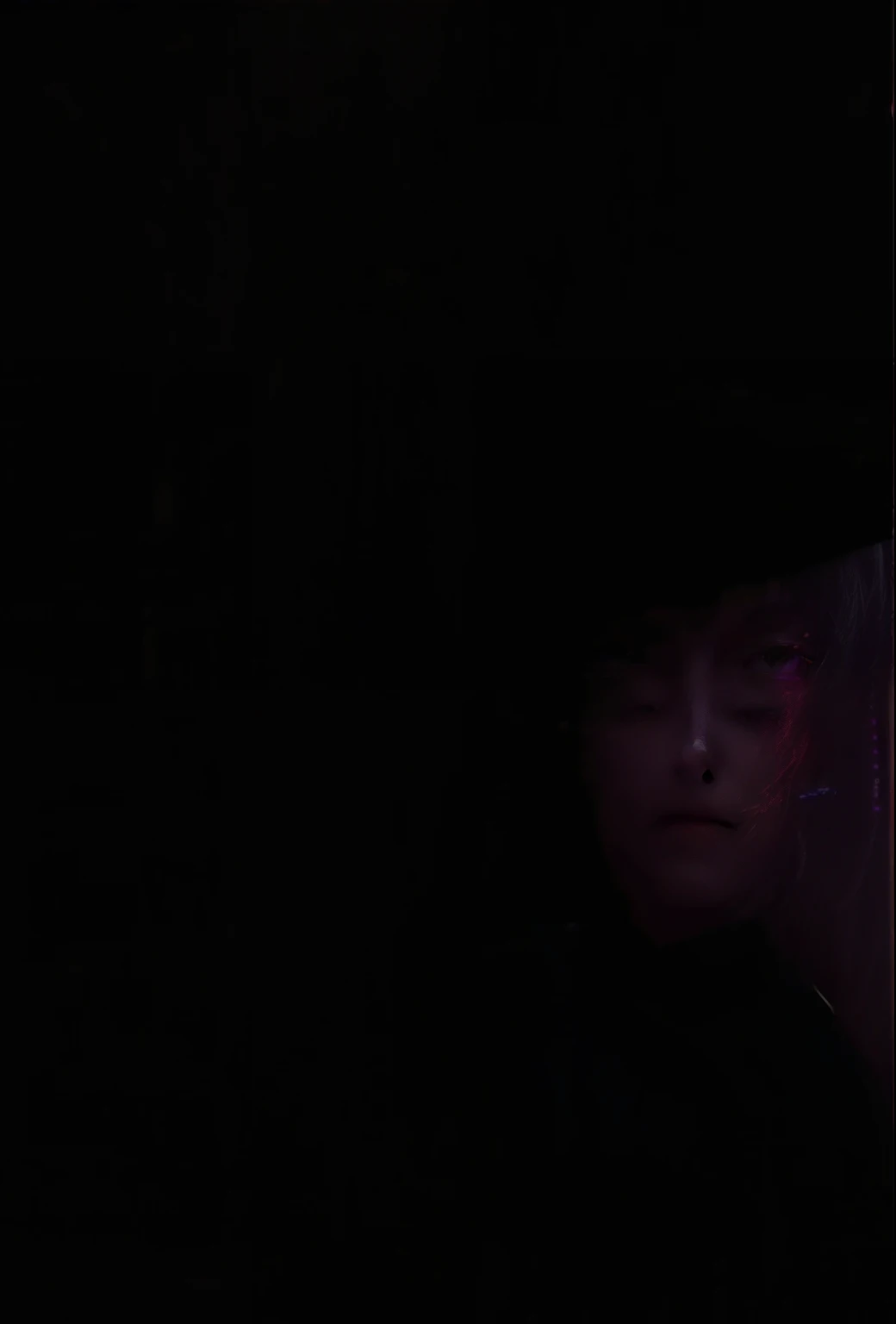 Cyberpunk look, ultra realistic, background black
