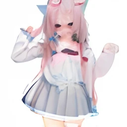anime girl with pink hair and blue eyes wearing a cat ears outfit, anime moe artstyle, kawaii realistic portrait, cute anime girl, shirabii, cute anime style, anime visual of a cute girl, young anime girl, an anime girl, cute kawaii girl, doki doki literature club, clean detailed anime style, cute anime waifu in a nice dress