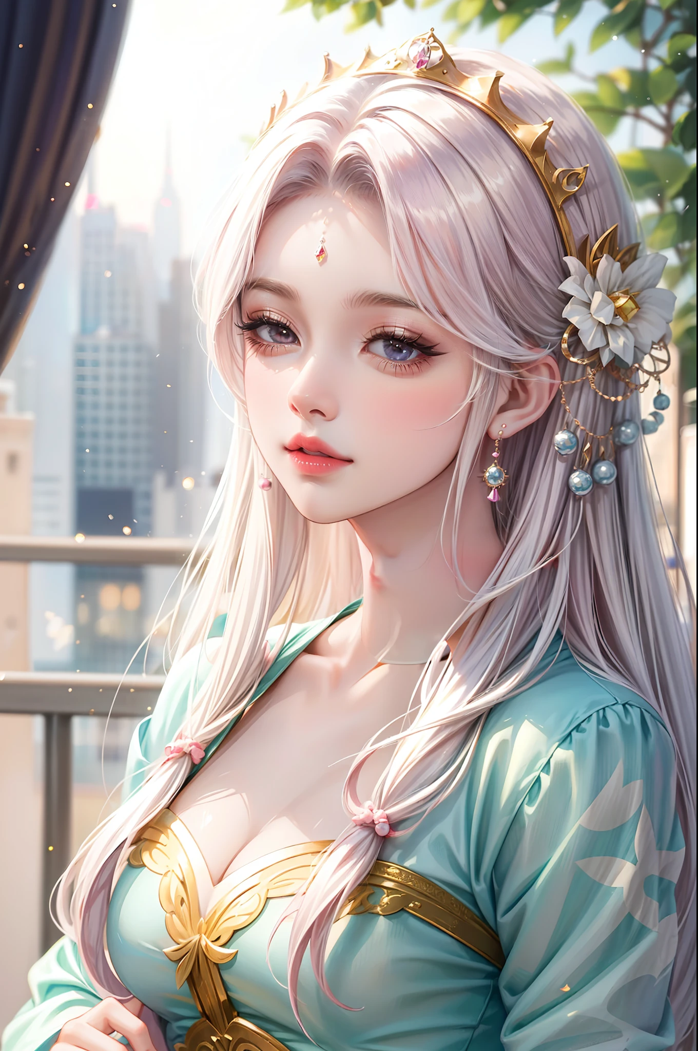 (La mejor calidad) (obra maestra ) Cara perfecta. kawaii & Siniestra princesa belleza joven en la ciudad de Nueva York.
