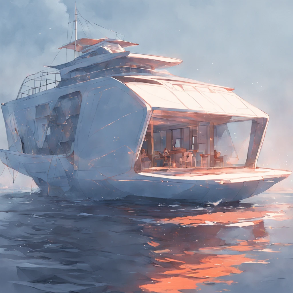 (Obra-prima)),(((melhor qualidade)),(folha de design de HOUSE BOAT FUTURISTICO , WITH Foil FOR HYDRODYNAMICS , mesmo BARCO, frente, lado, costas), 插圖, ARTE CONCEITUAL 1 BARCO, SKETCH, Drawn in pencil, PROTOTYPE DESIGN ( fundo branco: 1.3)