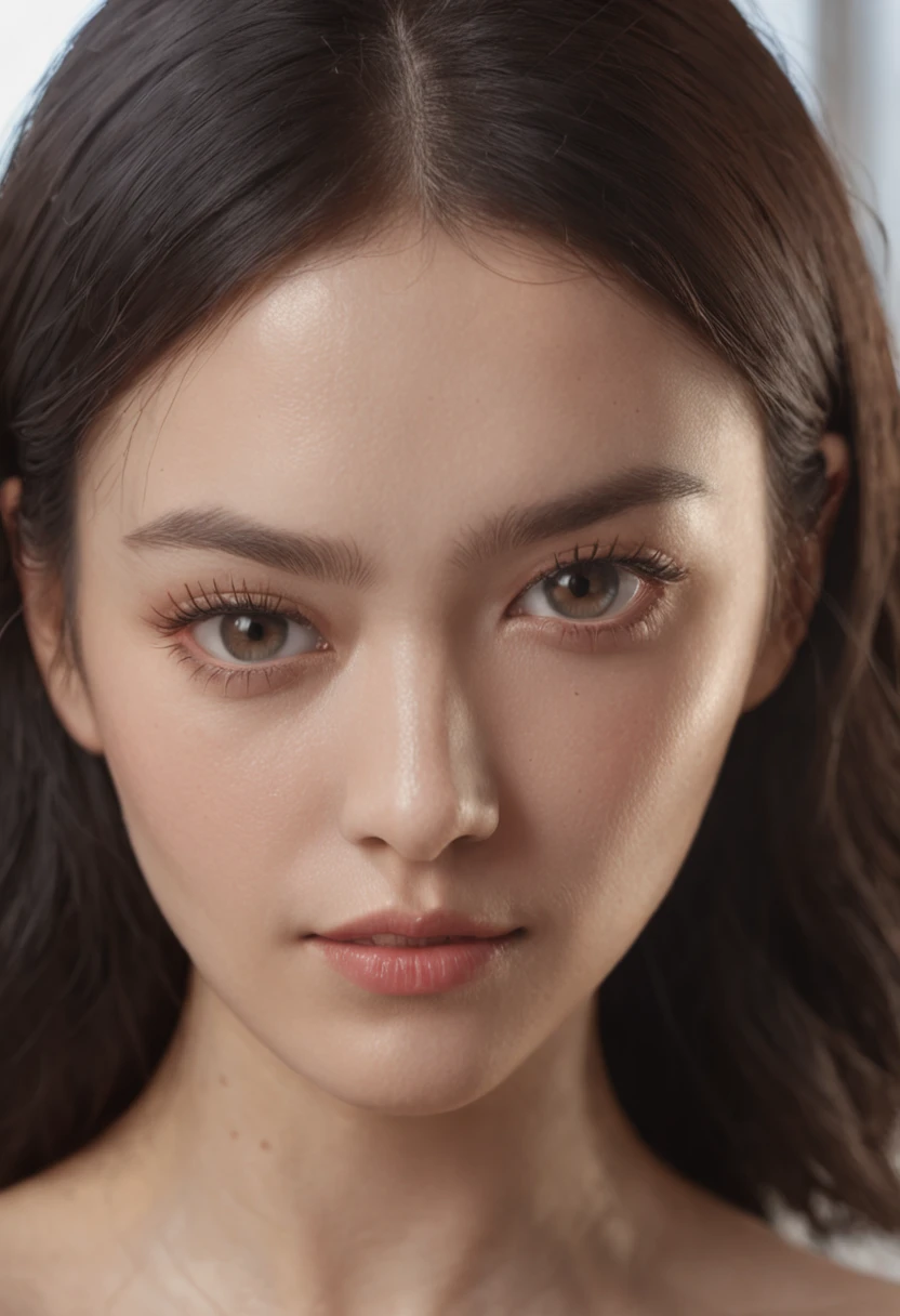 (masutepiece), Beautuful Women, ((Black eyes)), Black hair, pear-shaped body, Realistic, hyper realisitic, Beautiful face, Delicate facial features, high detailing, High quality, Best Quality, 16 K, Lens Flare, Atmosphere, Glow, Detailed, Convoluted, full of colour, Cinematic lighting, hyper realisitic, Focused, Extreme details, Professional Lighting, Photon mapping, Radio City, Physically-based rendering, stunning realistic photograph, 3d rendered, Octane Render, Intricately detailed, Cinematic, Trending on ArtStation, isometric, Centered hipereallistic cover photo, awesome full color, High Definition, Ultra Sharp Focus, intricate artwork masterpieces