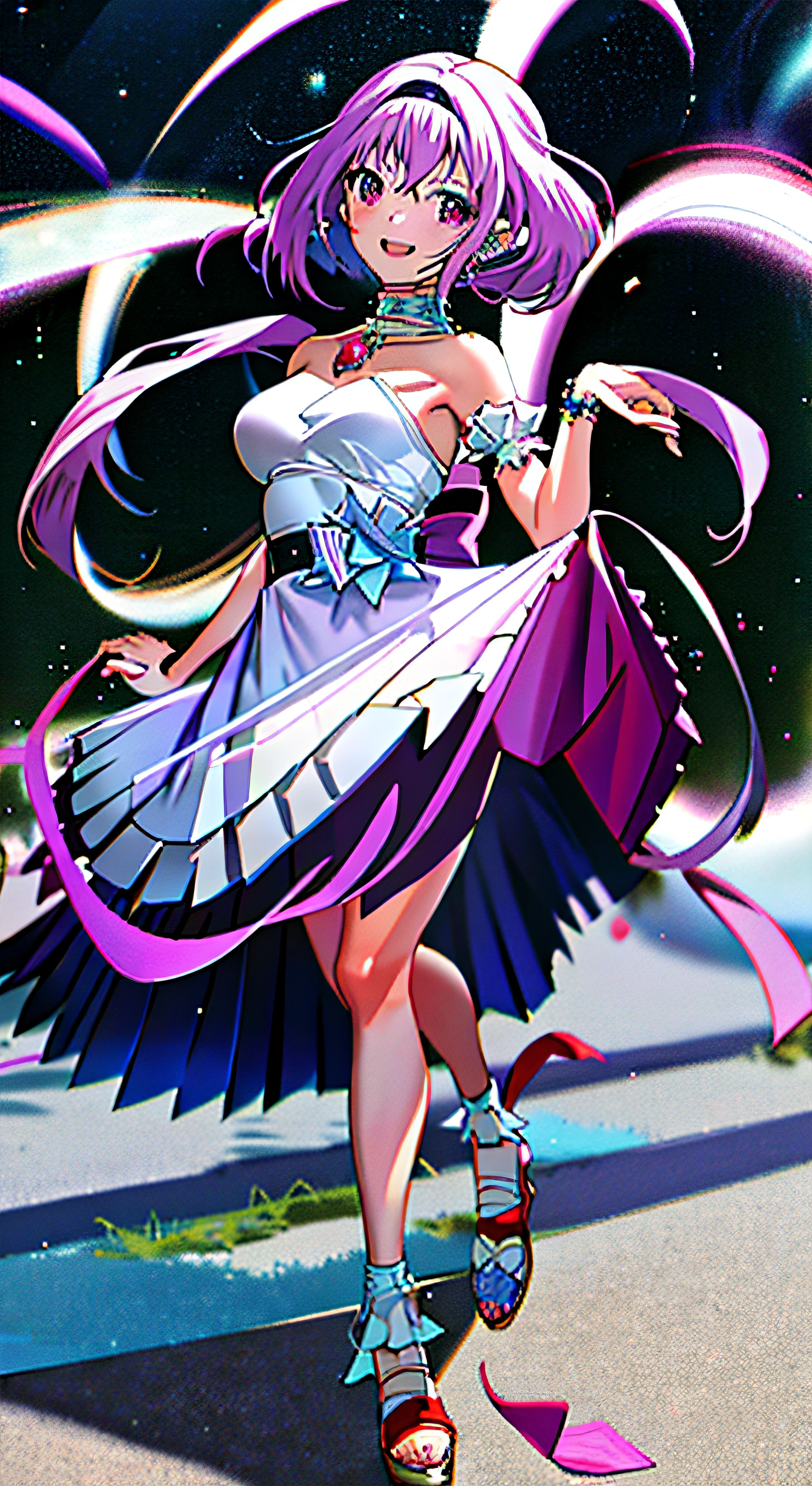 Anime - style illustration of a mature 20 year old woman with a white dress with precious stones and purple flowers, olhar de uma princesa, sem fundo, cushart krenz arte chave feminina, portrait knights of zodiac girl, rossdraw desenho animado vibrante, Lois van Baarle e Rossdraw, Digital anime illustration, illustration Anime style, arte de anime digital detalhada, estilo anime 4K, arte digital estilo anime, estilo de arte bonito, olhos bonitos, peito grandes, coxas grandes, bunda grande.