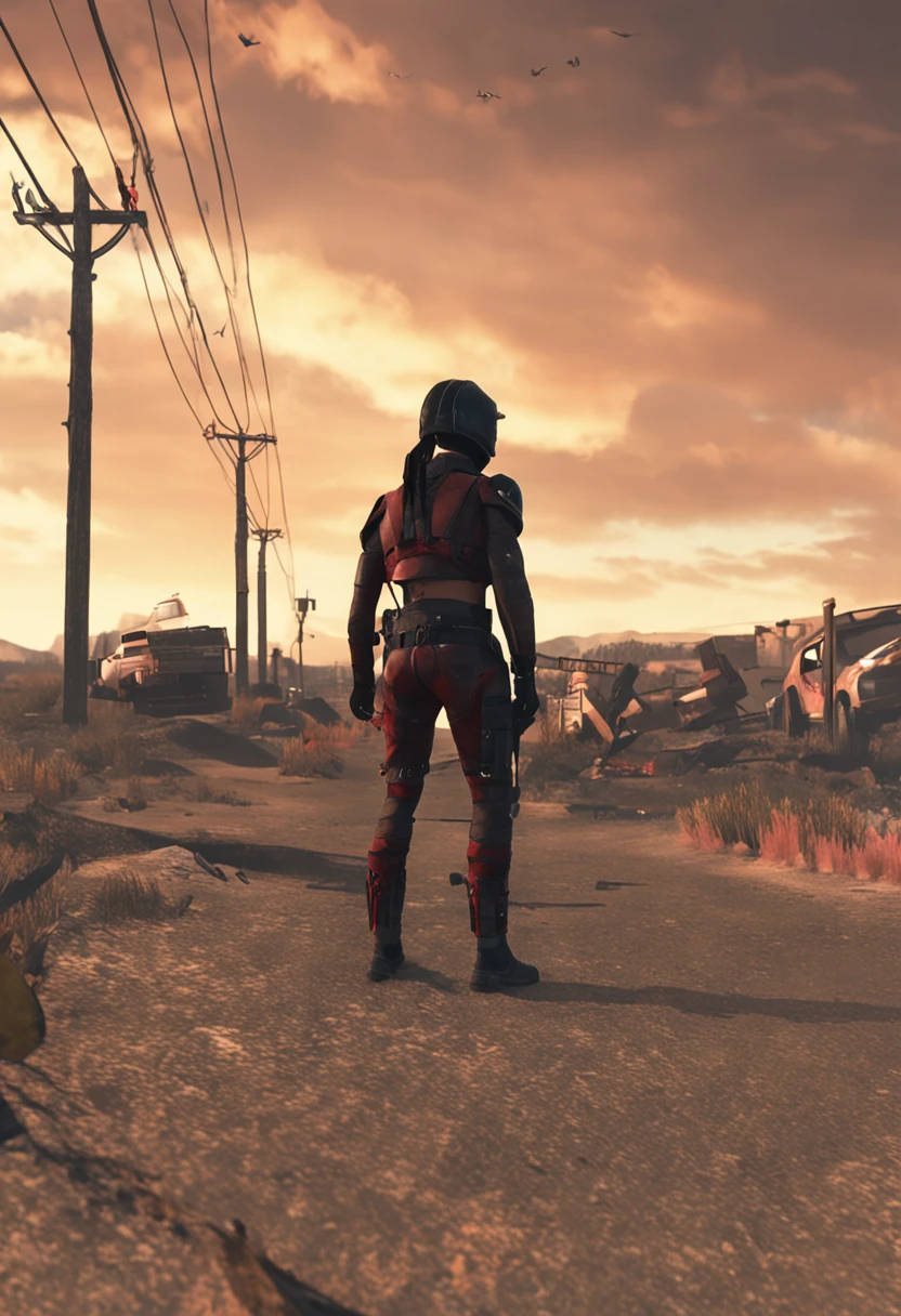 (Full body shot:1.0)Cinematic,Long distance(Don't look at the camera:1.4)(Look away:1.4)(No watermark:1.4){{looks away}}(((Facing away))),Dutch angle,Crazy action,grexaggerated movements,Flashy action,Slash and kill enemies,does not look at the viewer,{{{Turn your back to the audience}}},(((full bodyesbian))),{{very wide wide shot}}{{on a grassy field}}, On a hill, 1girll, Long hair, Blue hair, Drill hair, Blunt bangs, Hair ribbon, Light smile, hair ear, tsurime, Red eyes, eye shadows, Small breasts, white dresses, Bare_bshoulders, Black pantyhose, Boots, Looking up, hand_To_Mouth, day, Sun,