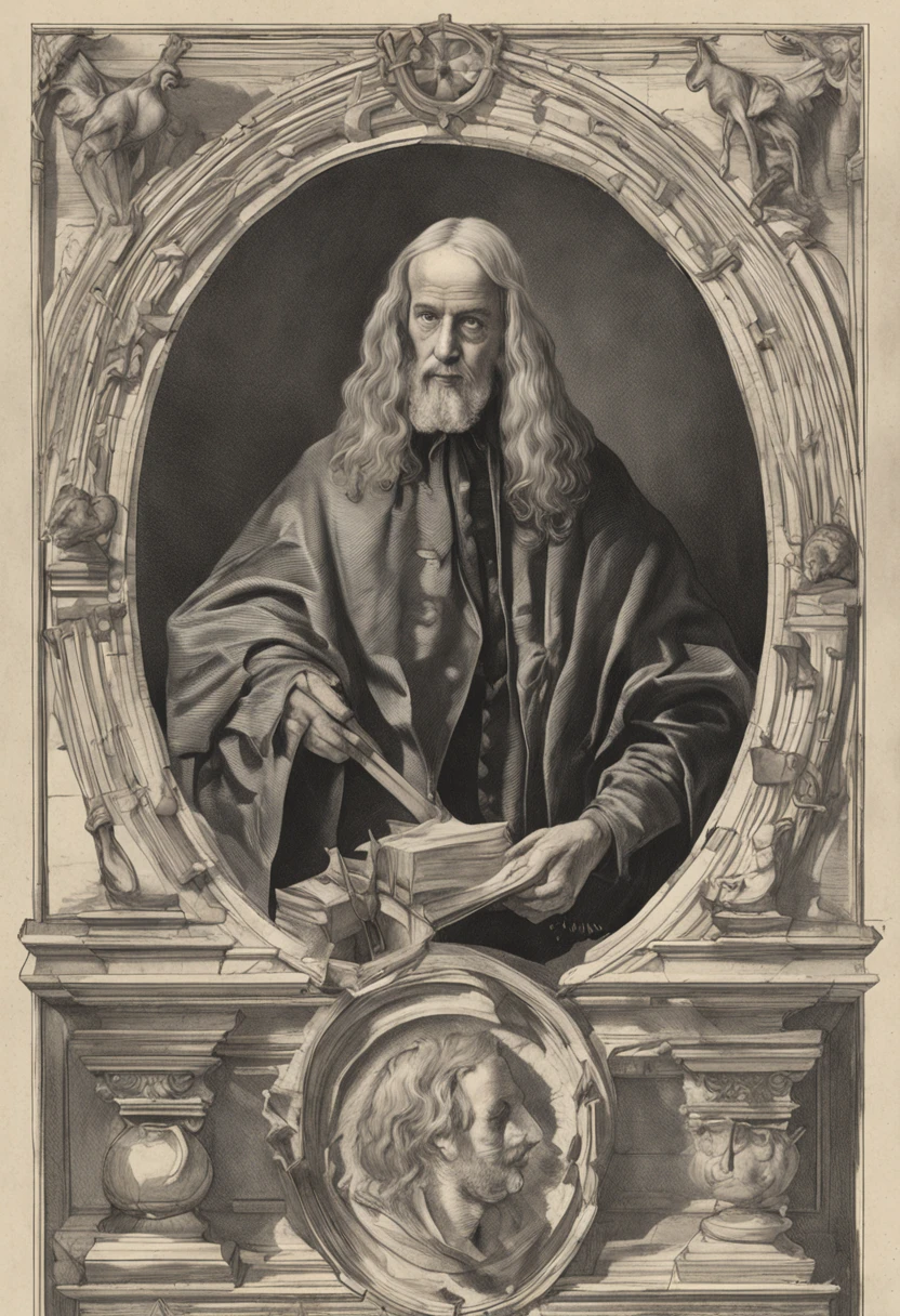 Illustration of Isaac Newton as a sorcerer, Louve o pecado, Louve o Sol, culto, conspiracy, hermetismo, Geometria Sagrada, mistic ambient, triangular circle, por Ridolfo Ghirlandaio, Raphael Sanzio, leonardo da vinci, Pedro Paulo Rubens, Jeremy Lipking, por Antonio J. Manzanedo, Alphonse Mucha, Sepulturas mais cheias, Bartolome Esteban Murillo, JC Leyendecker, Craig Mullins, Pedro Paulo Rubens Pintura detalhada, Sandro Botticelli, Greg Rutkowski, retrato renascentista, retrato realista renascentista, pintura digital renascentista, Historic works of art, em estilo renascentista, renaissance oil portrait, Retrato medieval, Style 1 6th century, oil watercolor painting, dramatic and photorealistic painting by Midjourney, CGSetividade, artstation hd |, alto detalhe, renderizado, arte conceitual, artstation hd |, Arte Oficial, trending in the artstation, 8k