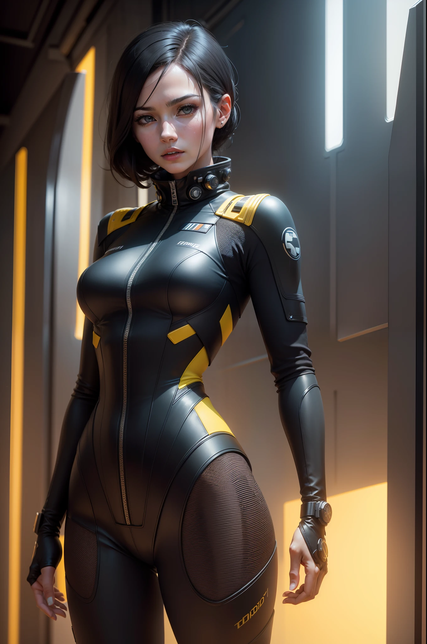 Art des personnages de science-fiction, Cool artwork, Style futuriste, Dans le style de 32K UDisque dur, Atey Ghailan, Geoff Johns, dark yellow and grey, Panasonic Lumix S Pro 50mm F/1.4, Techpunk, Knightcore, intricate high detail, highly detailed, ultra-realistic, 64K, Disque dur