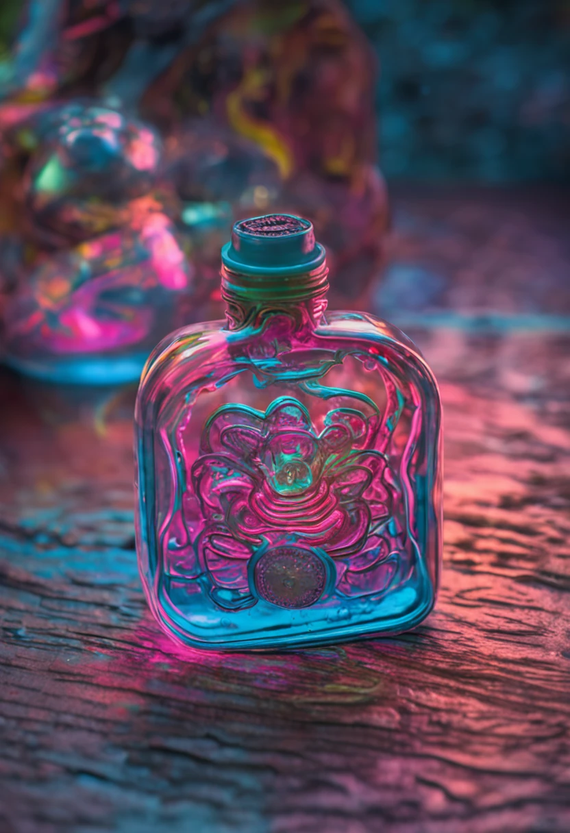 Dreamlikearte,
Bioluminescent fluorescent liquid in a bottle, vidro grosso, Steampunk virus details, enevoado,
chromatic abberation, reflexions,detalhes insanos, Detalhes intrincados, Hiperdetallado, realista, fotografia, canon, Sonho, arte, fotografiarrealismo hiper-detalhado de Greg Rutkowski