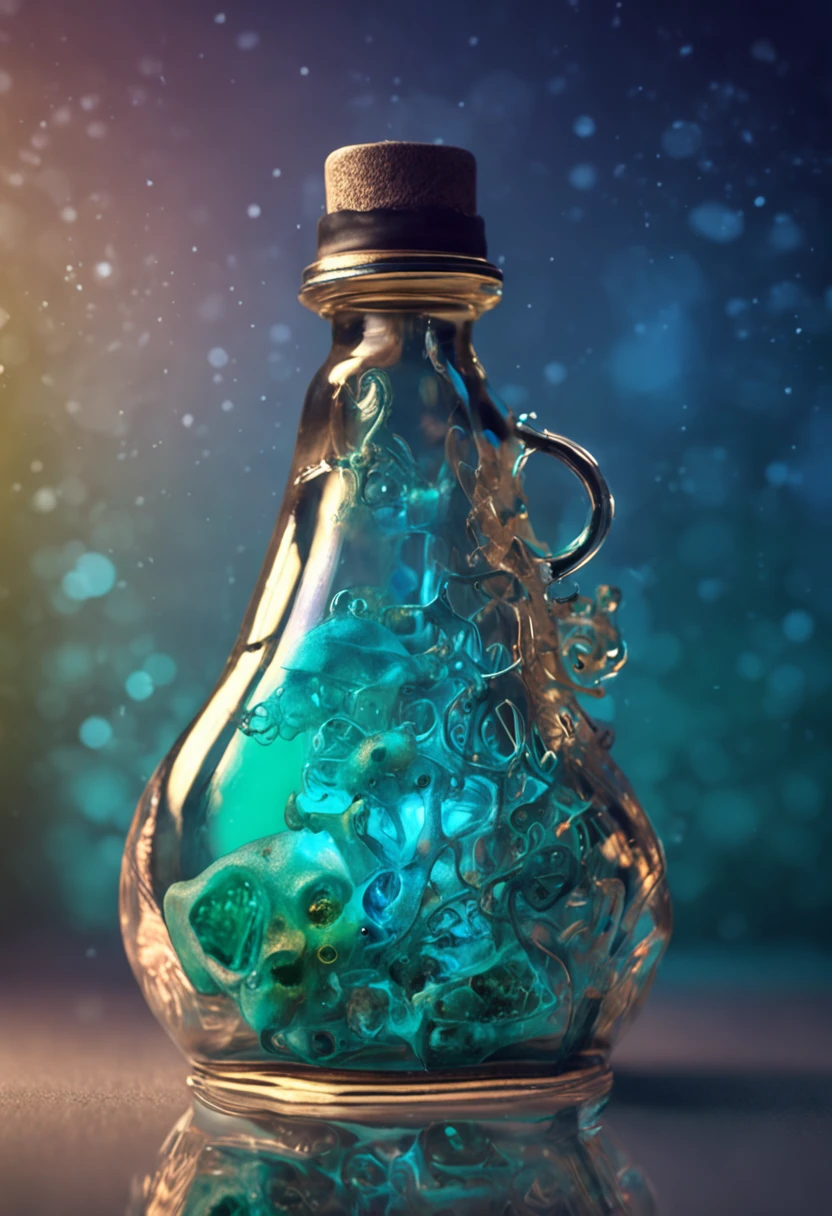 Dreamlikearte,
Bioluminescent fluorescent liquid in a bottle, vidro grosso, Steampunk virus details, enevoado,
chromatic abberation, reflexions,detalhes insanos, Detalhes intrincados, Hiperdetallado, realista, fotografia, canon, Sonho, arte, fotografiarrealismo hiper-detalhado de Greg Rutkowski
