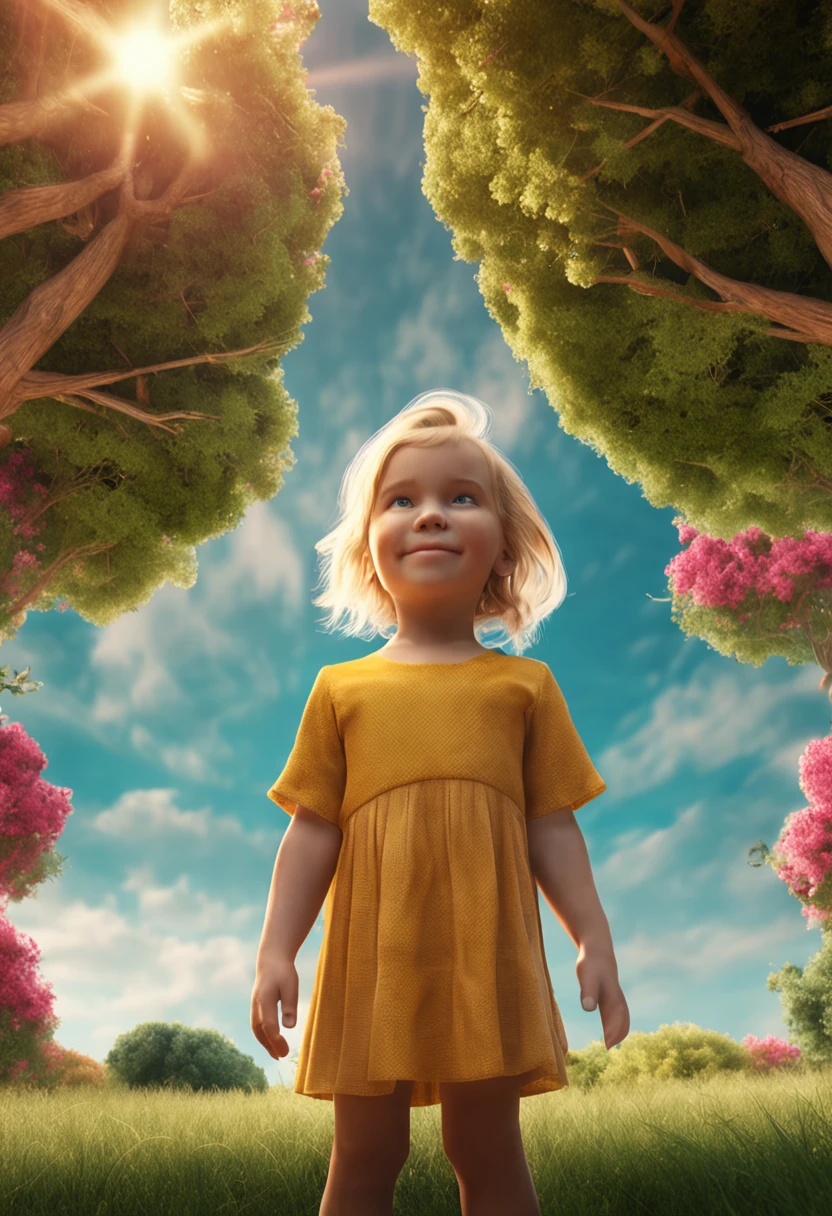  girl
7-year-blondark with trees
Playing with ball
ultra realistic photo,qualidade 8k, FullHD