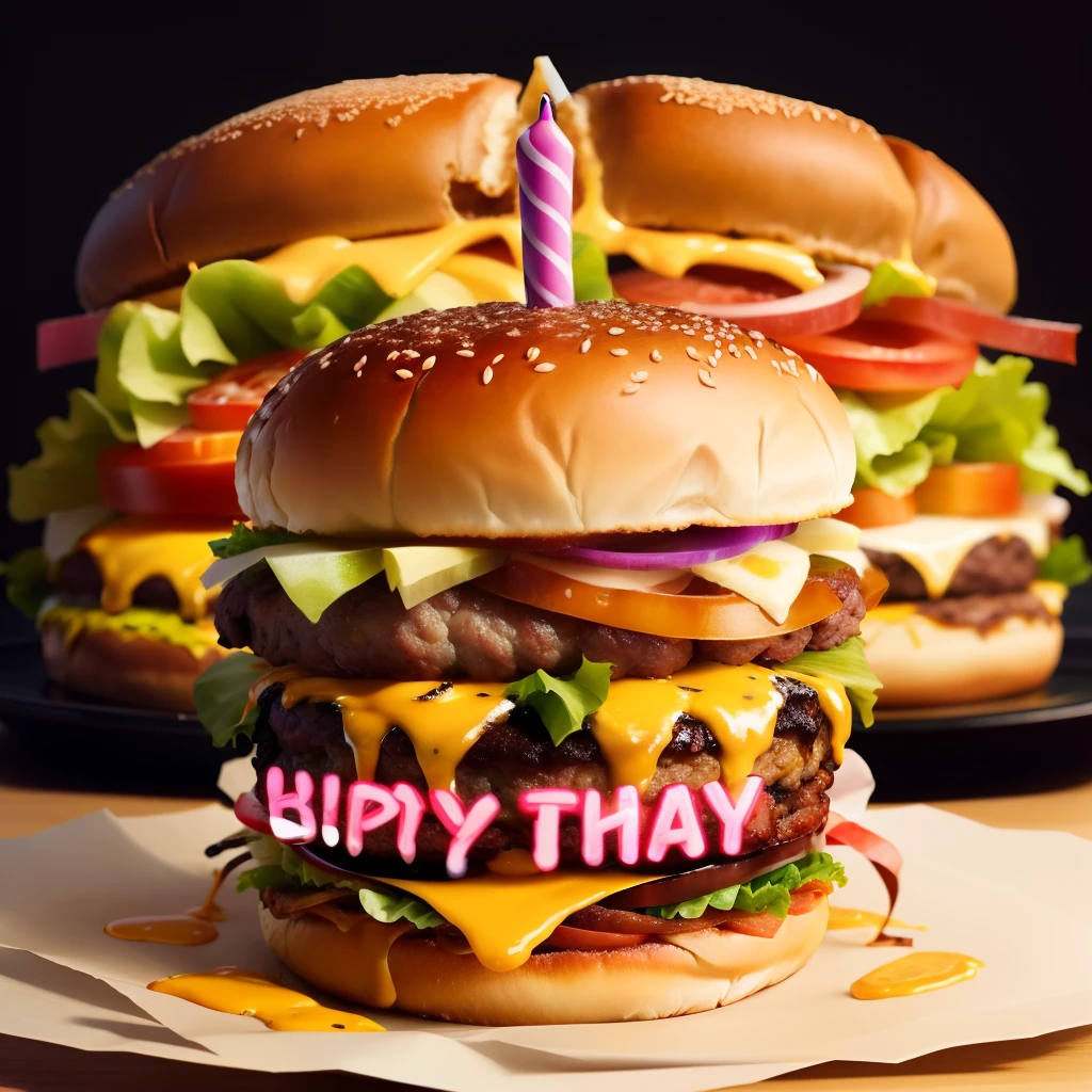 8 inch birthday burger