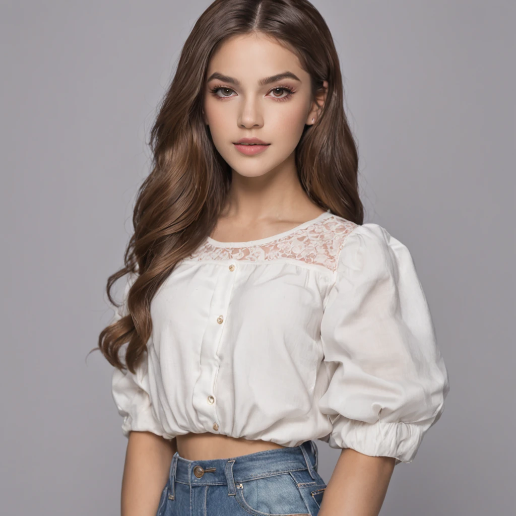 menina loira com mechas rosas blusa branca escrita 
strong girl e saia colegia vermelha e tenis all star vermelho