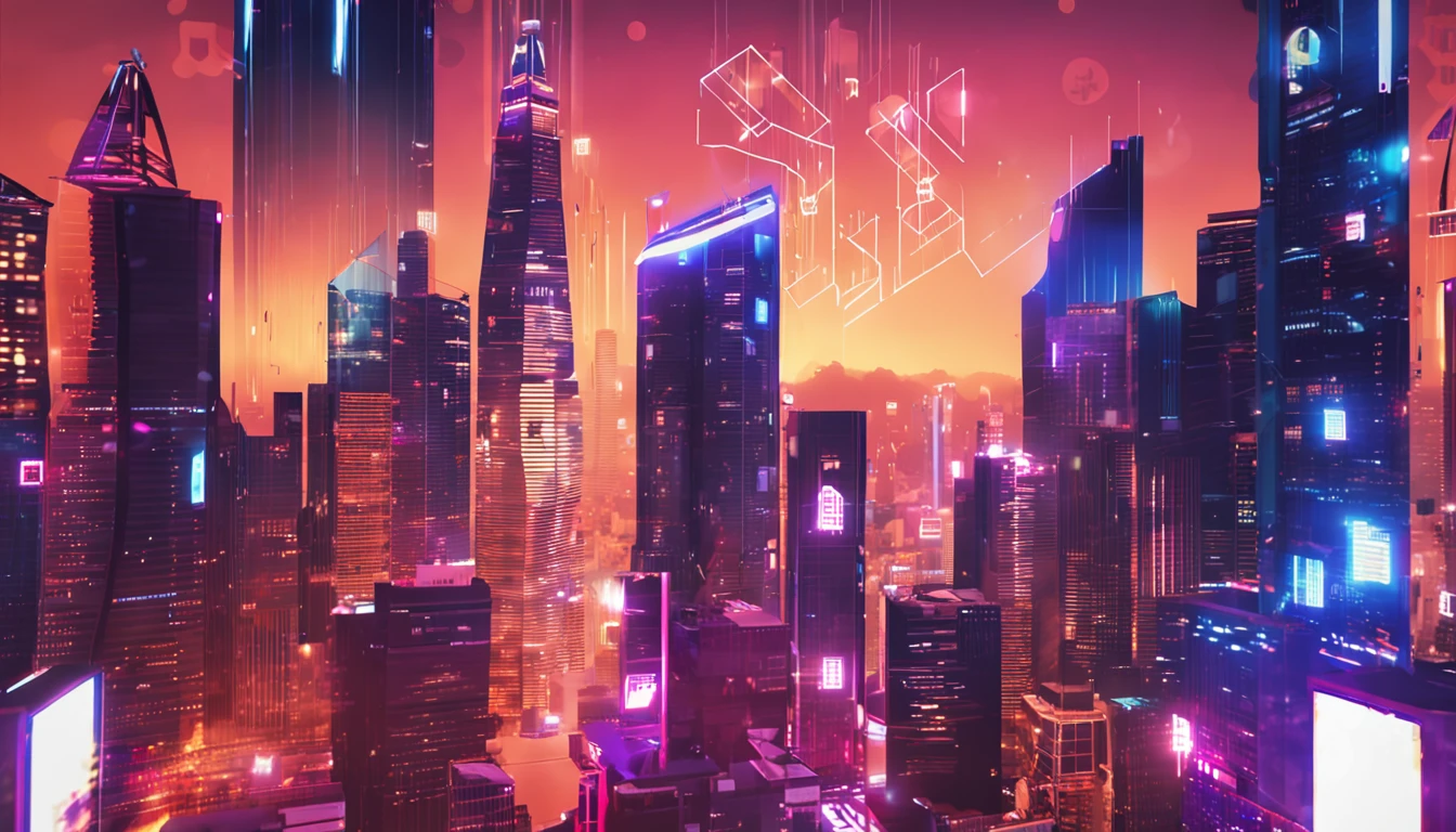 Generate a captivating visual collage for the video intro. Include stylized trading charts and a mix of currency symbols, gently floating around. Overlay these elements on a background resembling a high-tech trading floor or a city skyline at night.