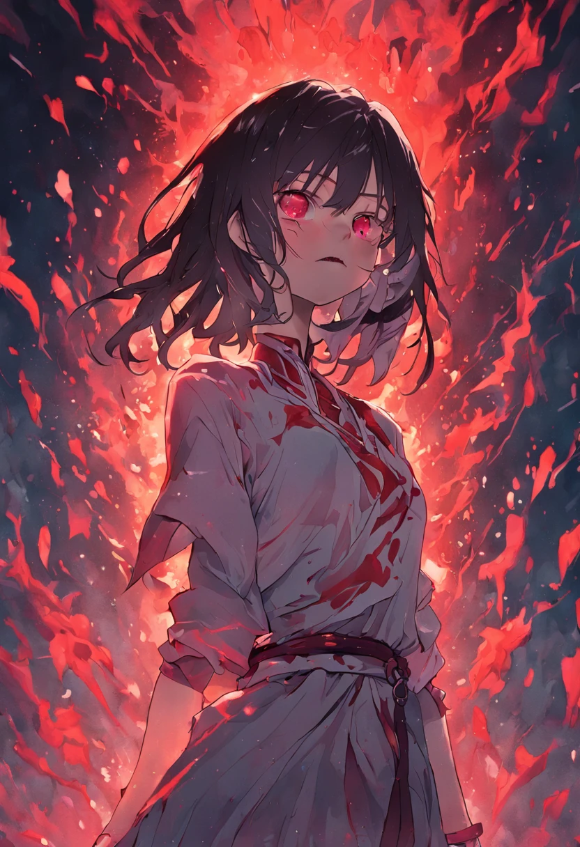 amputee, blood, masterpiece, blood on face, breasts out, no bra, no_panties, shaved_pussy, dismember, severed limb