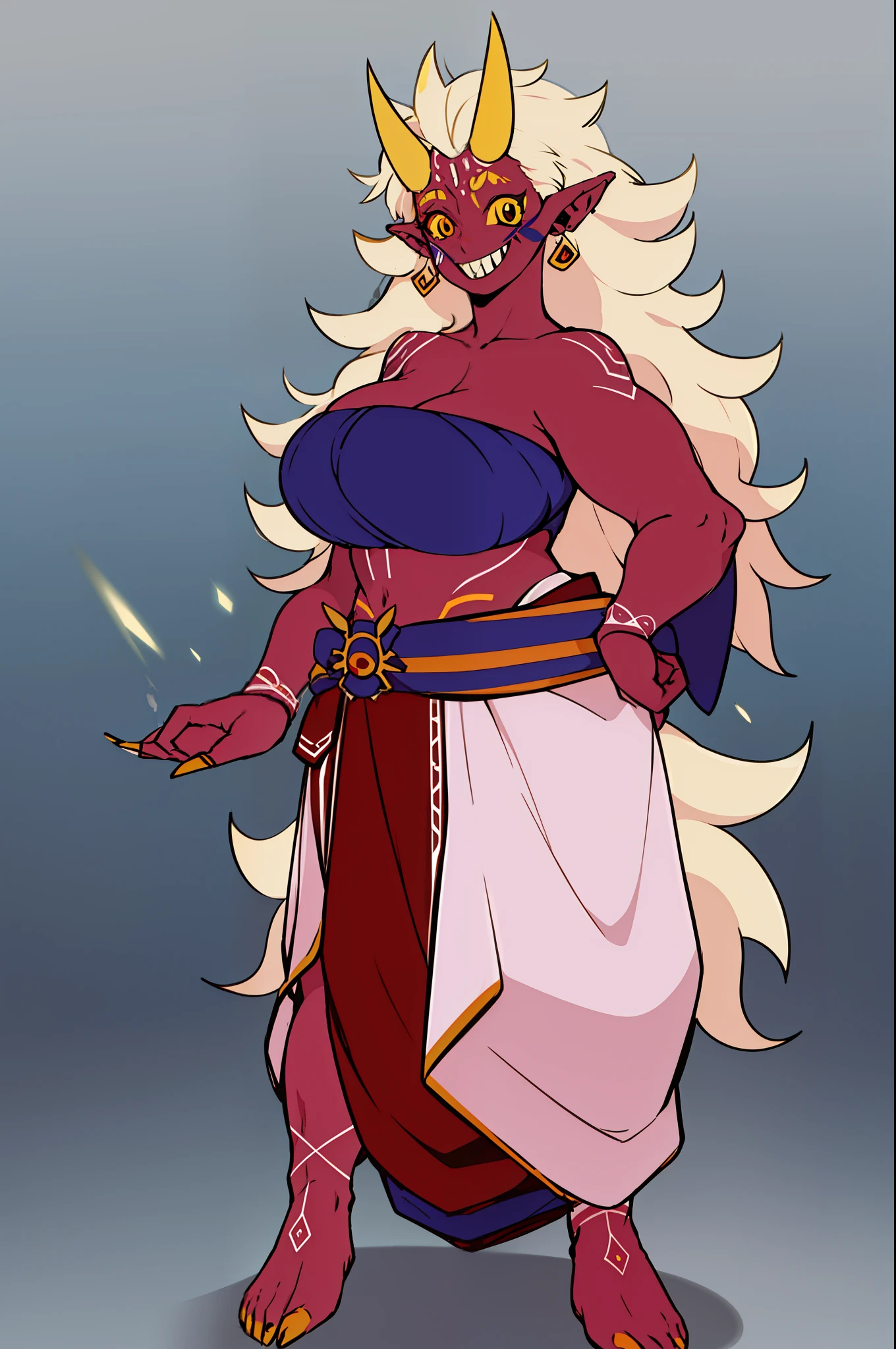 gijinka-majora, huge breast, full body