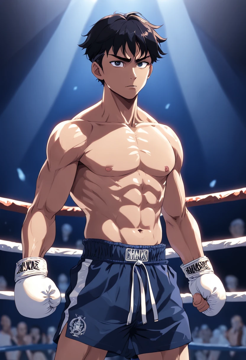 Random Boxing Guy A man in a boxing ring with a shirt on - SeaArt AI