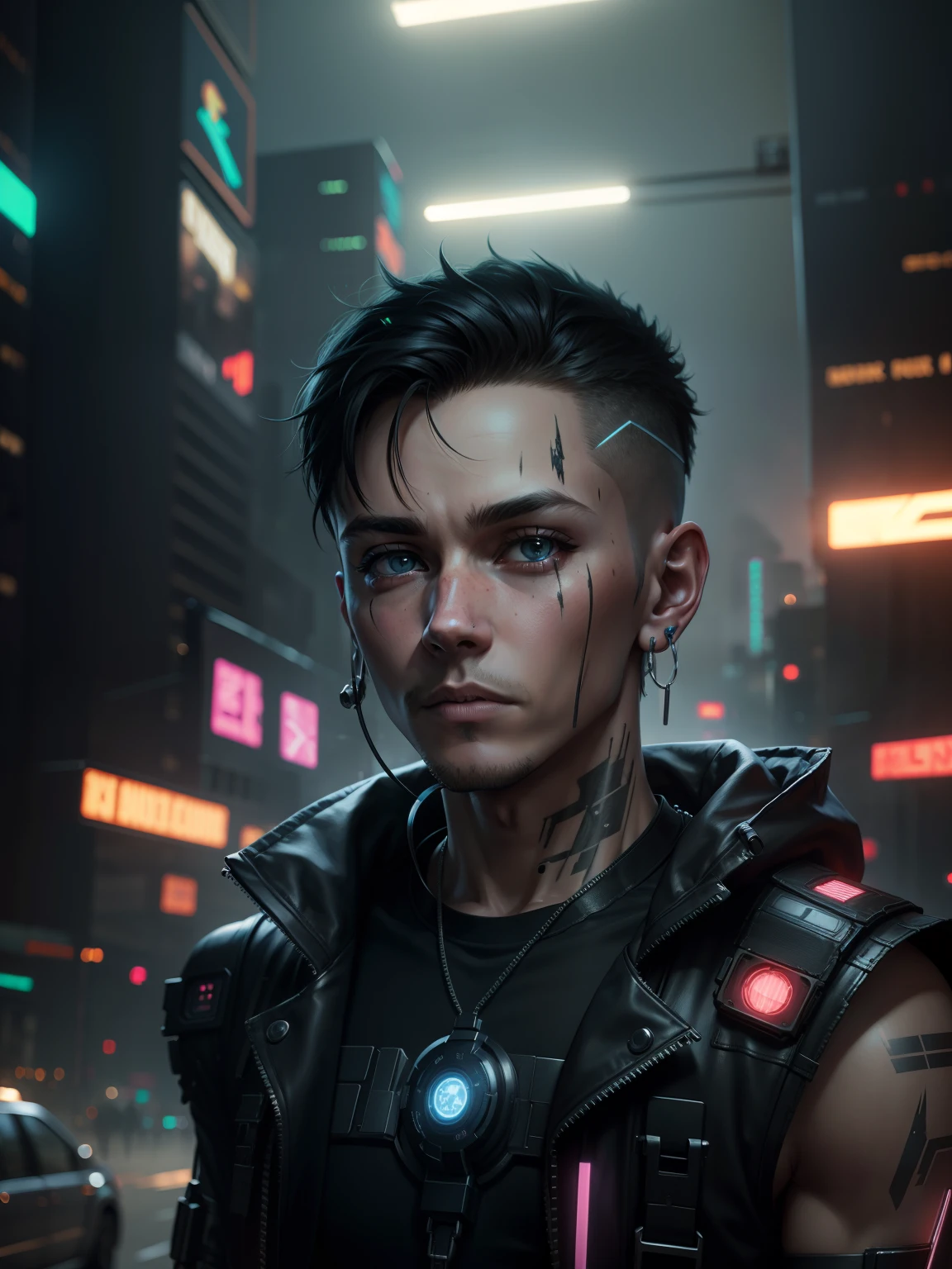 Cyberpunk hd , 8k , realistic boy
