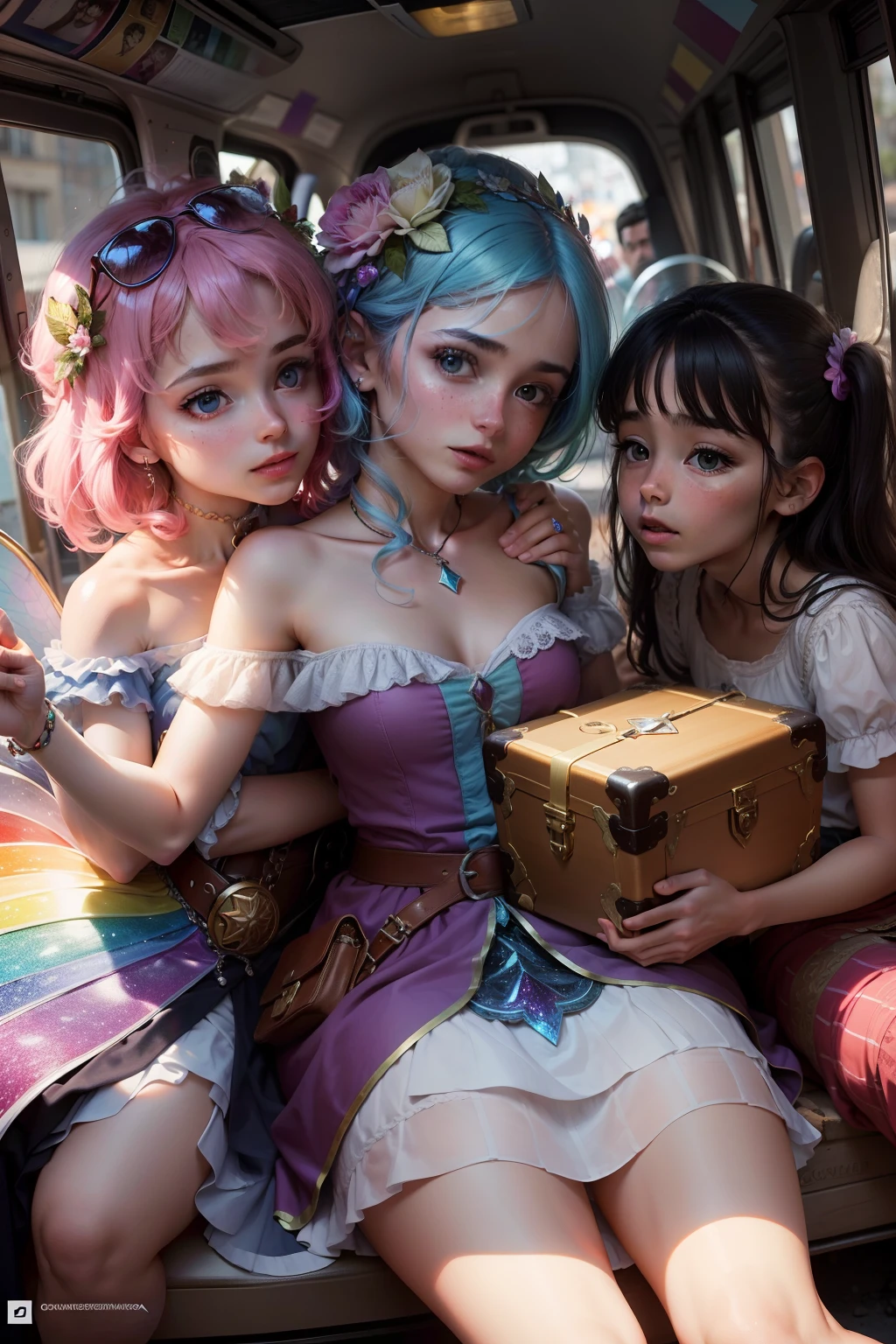Finalmente, after completing all tests, os amigos foram conduzidos ao centro da clareira, where they found a magic chest. Fairy Aurora opened the chest, Revealing magical items of all colors of the rainbow. Each item contained a unique and special magic, representando a amizade e os valores que eles haviam demonstrado.