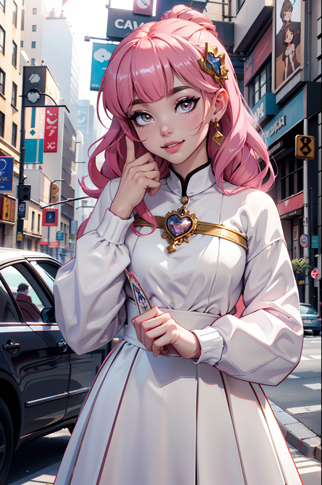 (La mejor calidad) (obra maestra ) Cara perfecta. kawaii & Siniestra princesa belleza joven en la ciudad de Nueva York.