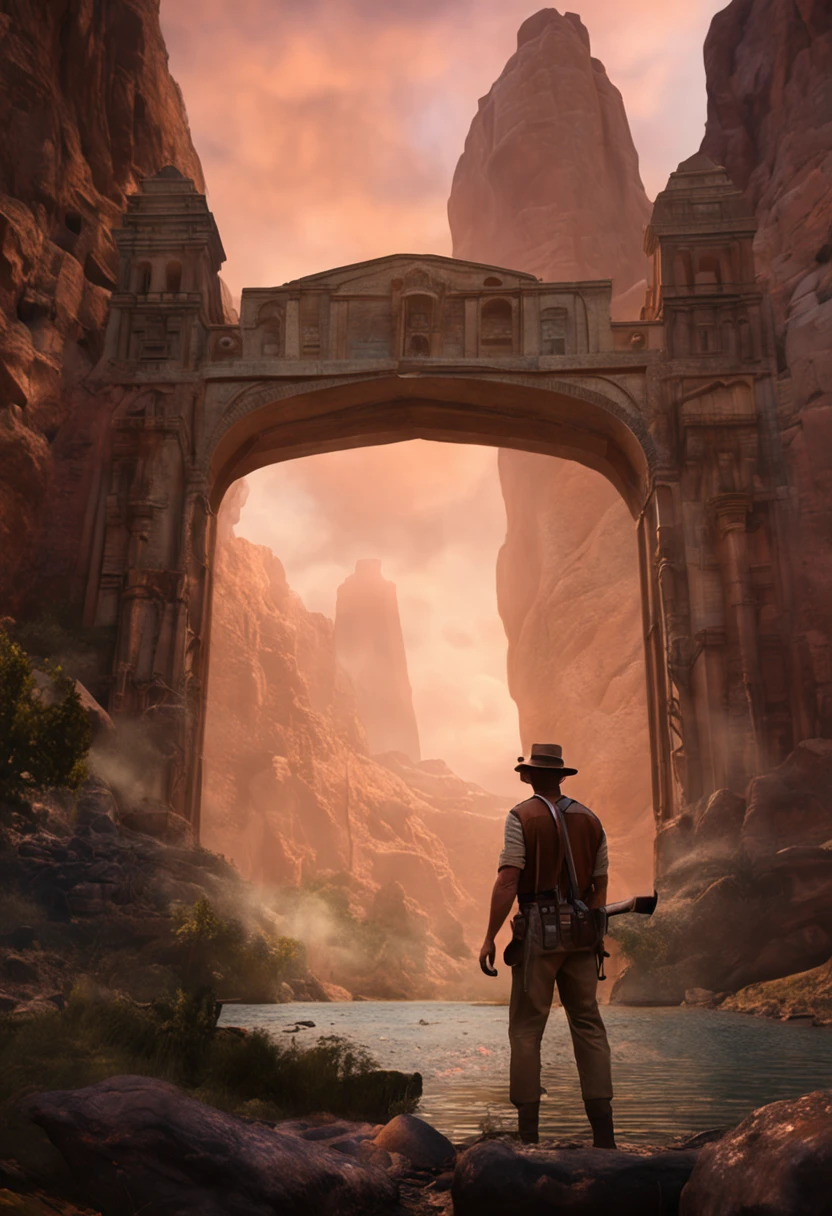 A hyperrealistic portrait of Indiana Jones.