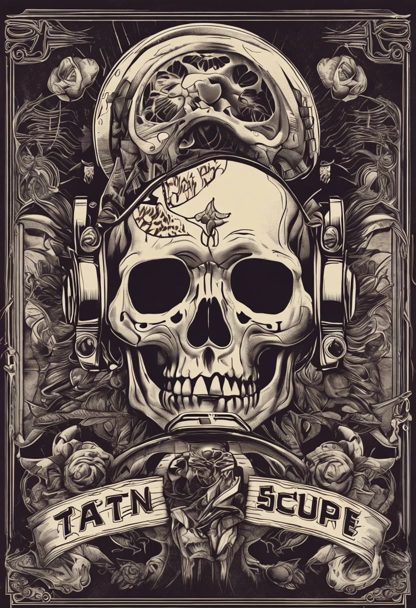posters, illustration ,skullish, gride