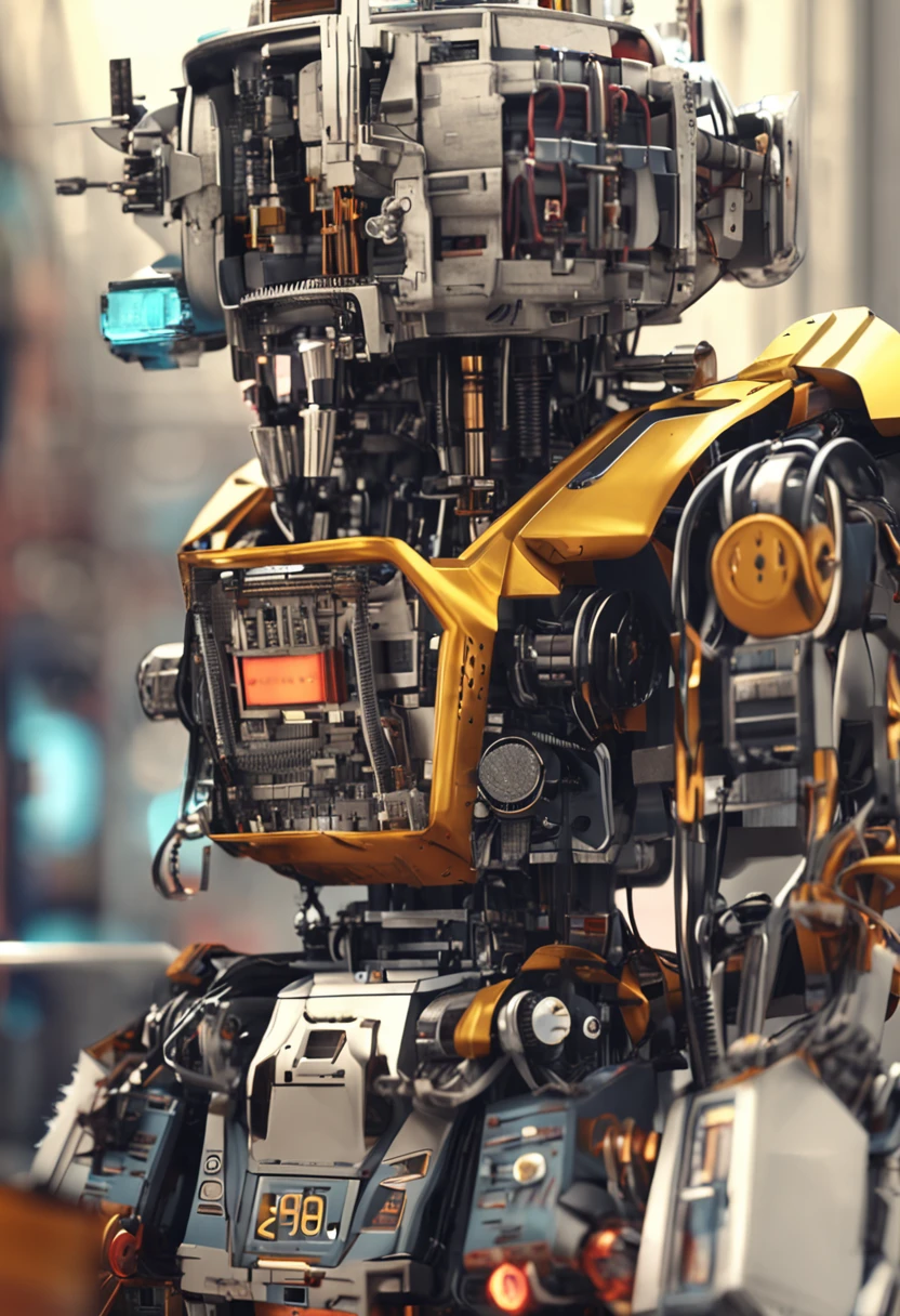 Create a nerdy robot, between 12 and 16 years old, with a captivating smile and that generates emotion in people when they see it, to be used in a technology school brand.