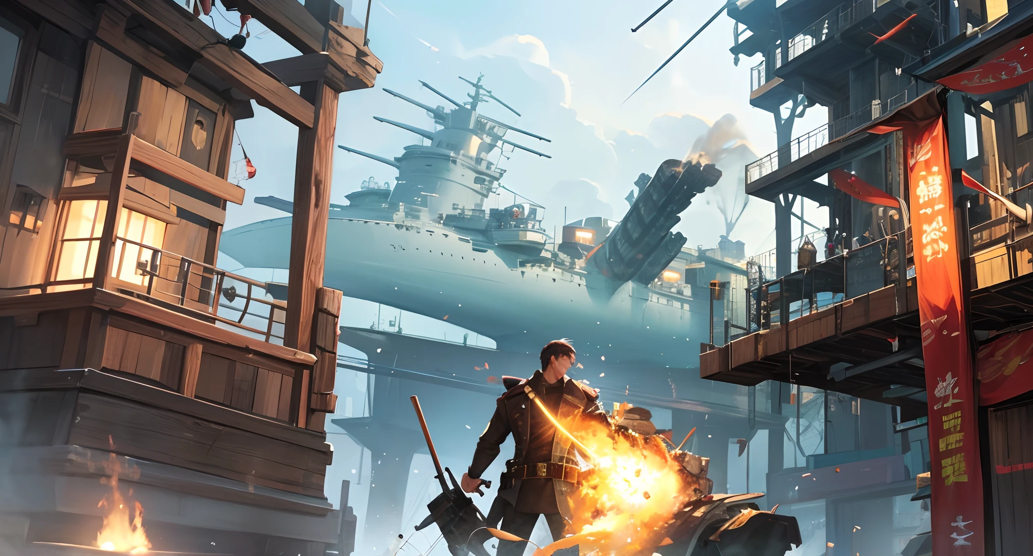 The protagonist can enter the Legend to level up。Buy a legendary private service,Bring in-game items to life。Finally, the legendary monster killing monster exploded battleship,Sold to the state。