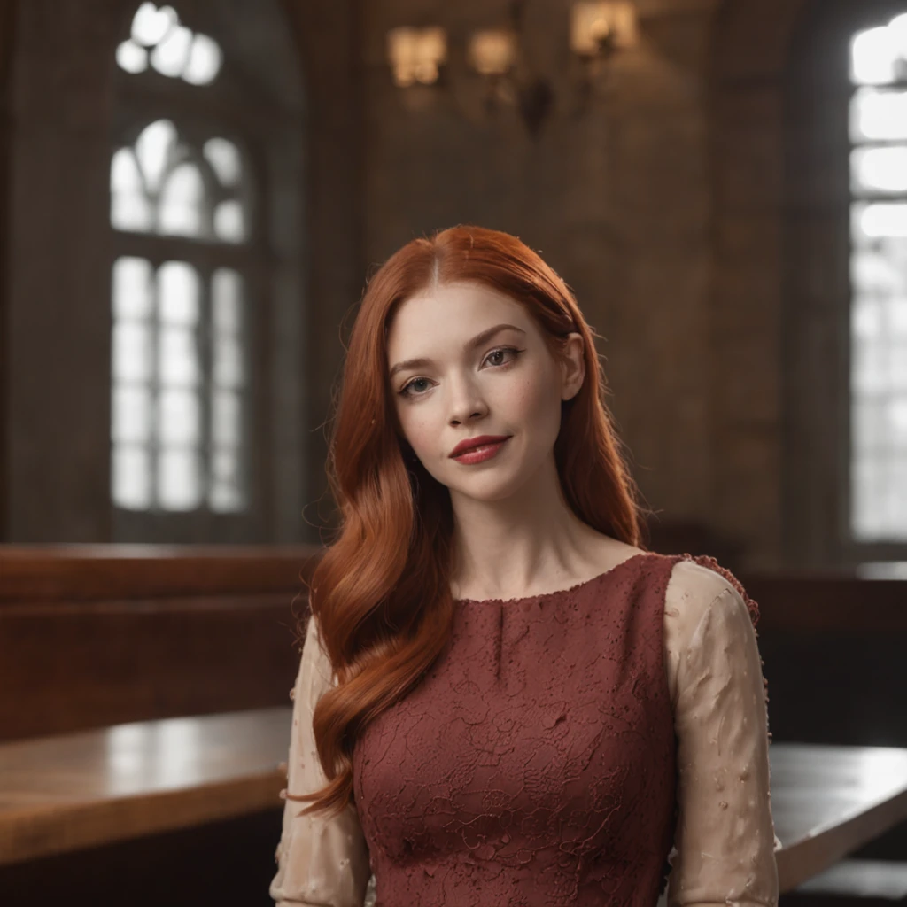 (Professional 3D rendering:1.3) de (Realistic:1.3) Foto de arte mais bonita do mundo，mulher ruiva na cafeteria, (( epic fantasy elegant woman movie universe riverdale netfliz, long red hair pale ginger )), corpo inteiro 8k unidade render, sol refletindo vidro da janela, poros da pele, very dark lighting, sombreamento, circunstanciado, Rosto detalhado, (vibrante, fotogrdeia realista, Realistic, Dramatic, Escuro, foco nítido, 8k), (Roupas de couro elegantes bege :1.4), ((((Use peles)))), (intrincado:1.4), decadente, (altamente detalhado:1.4), pintura digital, rendering by octane, art stations, Conceito-Arte, liso, foco nítido, illustration, germe da arte, (Loish:0.23), Coffee on a table, manha tranquila anos 50, (global ilumination, studiolight, Light Volumetric), chuva forte, particles floating in light , patife, fantasia, Onze, corpo inteiroesbian, ((Fundo escuro e antigo da cidade:1.3)),Art Etações