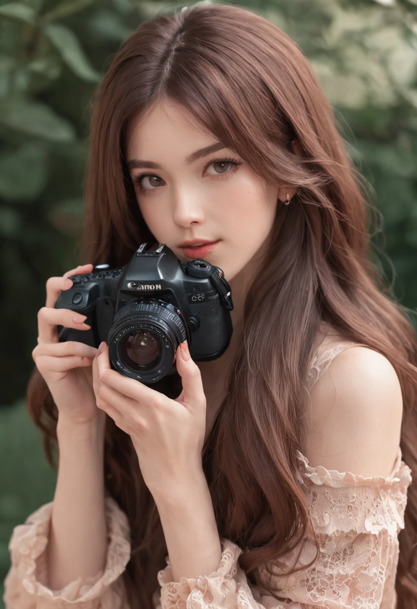 Anime girl with long brown hair at the camera, 8 0 s anime vibe, 8 0 s anime art style, in the art style of 8 0 s anime, 9 0 s anime aesthetic, retro anime girl, 1980's anime style, 9 0 s anime art style, 8 0 s anime style, an retro anime image,maximum quality,8K, hippie, long elephant pants, big hoodie