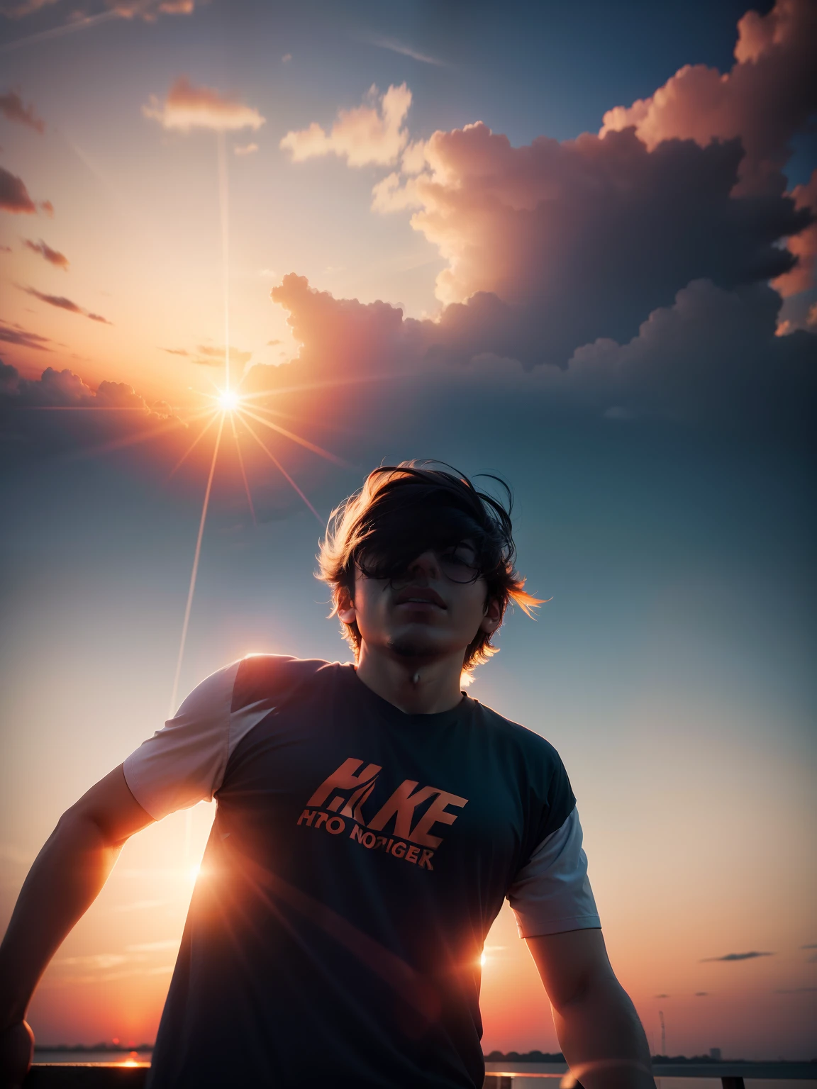 Change this background sunset, professional photography|