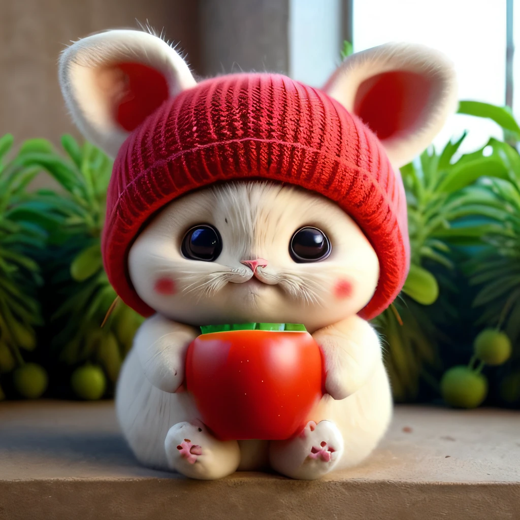 : 3。Cat cat、realisticlying、Furry animals、carrots、Be red in the face、morango、food、the fruits、full bodyesbian、Hats、Earphone、Non-human、Bananas、tomato、water melon