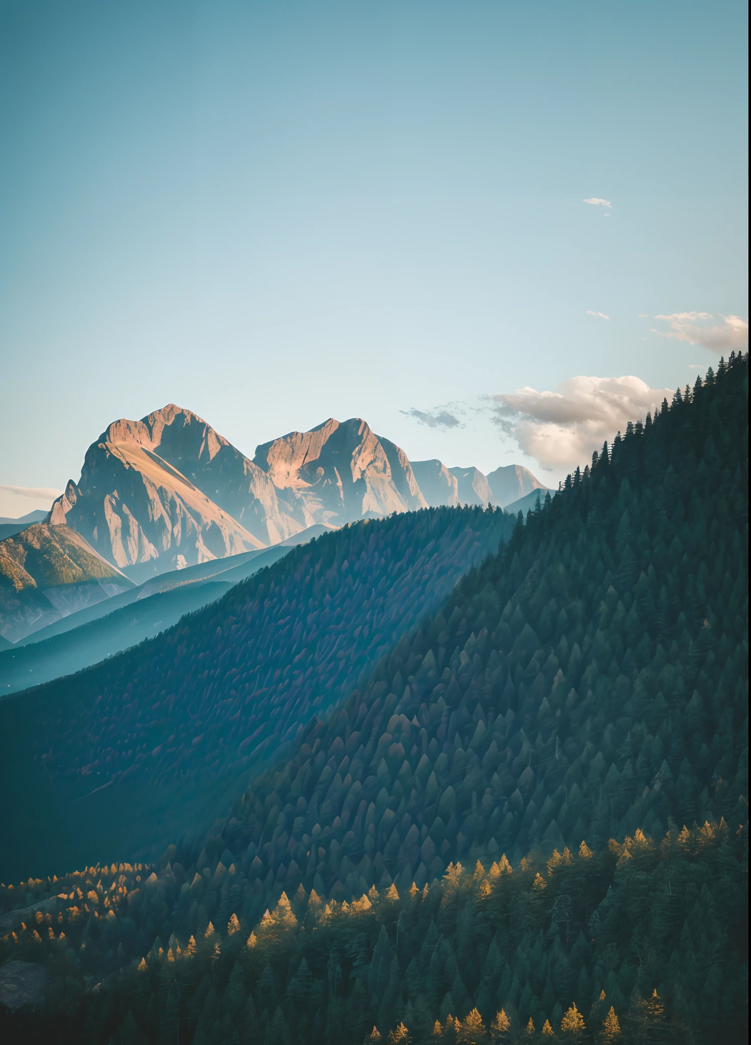 RAW photo of a mountain landscape, small details, photorealistic, ultra-realistic photo, 8k uhd, dslr, soft lighting, high quality, film grain, Fujifilm XT3, 16:9 --auto --s2