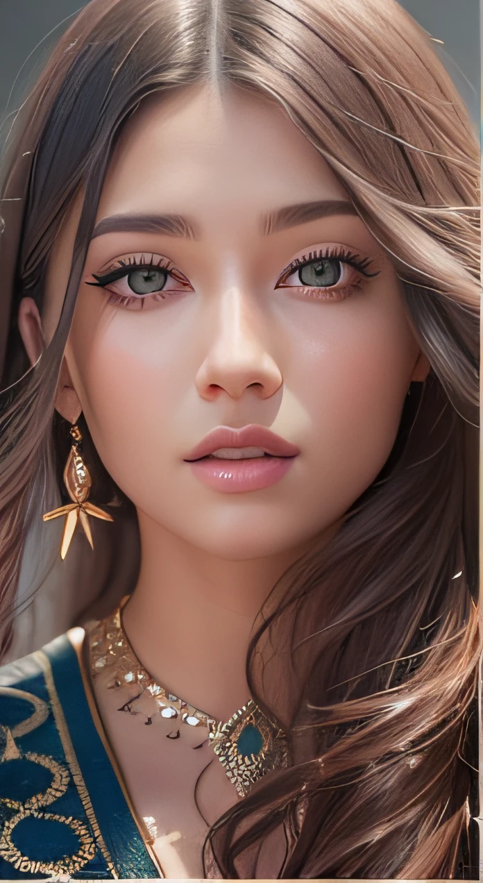 a close up of a woman with long hair and a necklace, gorgeous attractive face, attractive female face!!!, very very very beautifull face, attractive beautiful face, extremely beautiful face, very beautiful face, beautiful eyes and face, perfect face and eyes, feminine beautiful face, perfect face ), gorgeous face, beautiful face!!, beautiful shape of face and body, beautiful delicate face