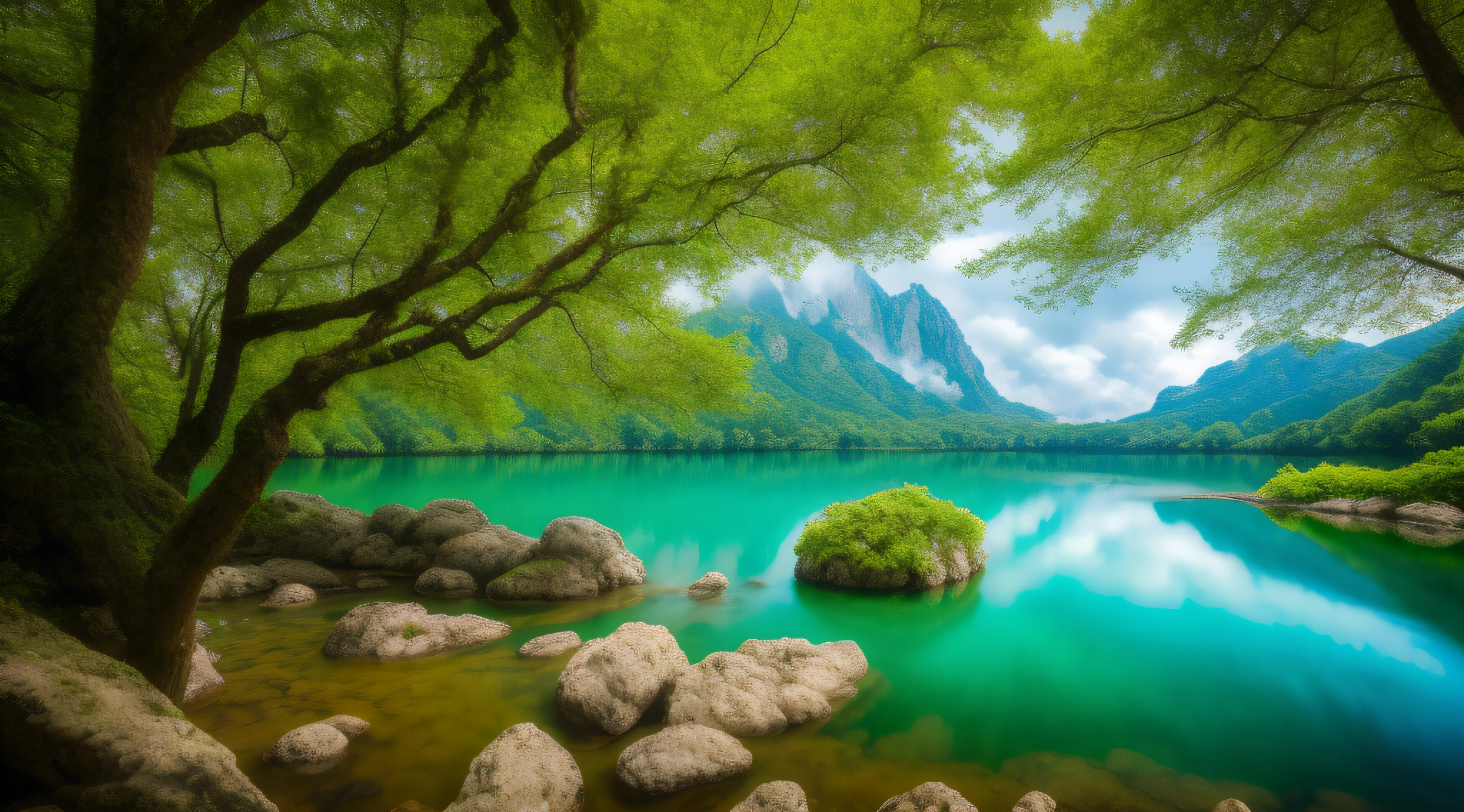 Obra maestra, mejor calidad, alta calidad, extremadamente detallado CG unidad 8k papel tapiz, paisaje espacial, al aire libre, cielo, nube, cielo, no humanos, Floating Mountain, paisaje, agua, tree, cielo azul, cascada, acantilado, naturaleza, lago, Kali, cielos nublados, Award-winning photography, bokeh, profundidad de campo, HDR, flowering, chromatic abberation, fotorrealismo, muy detallado, tendencia en artstation, tendencia en CGsociety, intrincado, alto detalle, dramatic, arte a mitad de viaje
