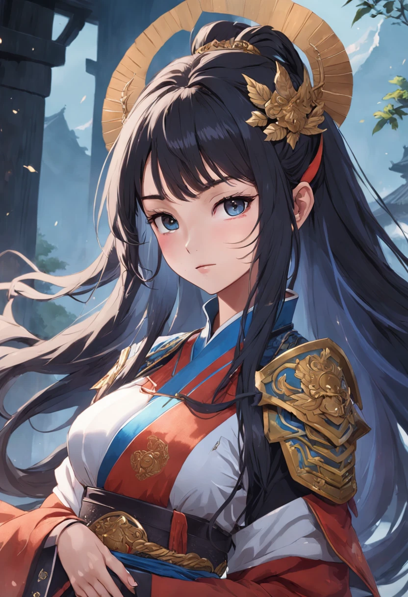 ancientry,Tang Feng,Female general,Goddess of War,Hanfu,heroic look,Cold and glamorous,The eyes are indifferent,extremely beautiful,commando,temperament,beautiful and seductive,knight-errant,High ponytail,Peerless beauty,Fine,perfect bodies,hair adornments,long whitr hair,Absolutely beautiful,agent,Black belly,Ace,Smile,the detail,Perfect details