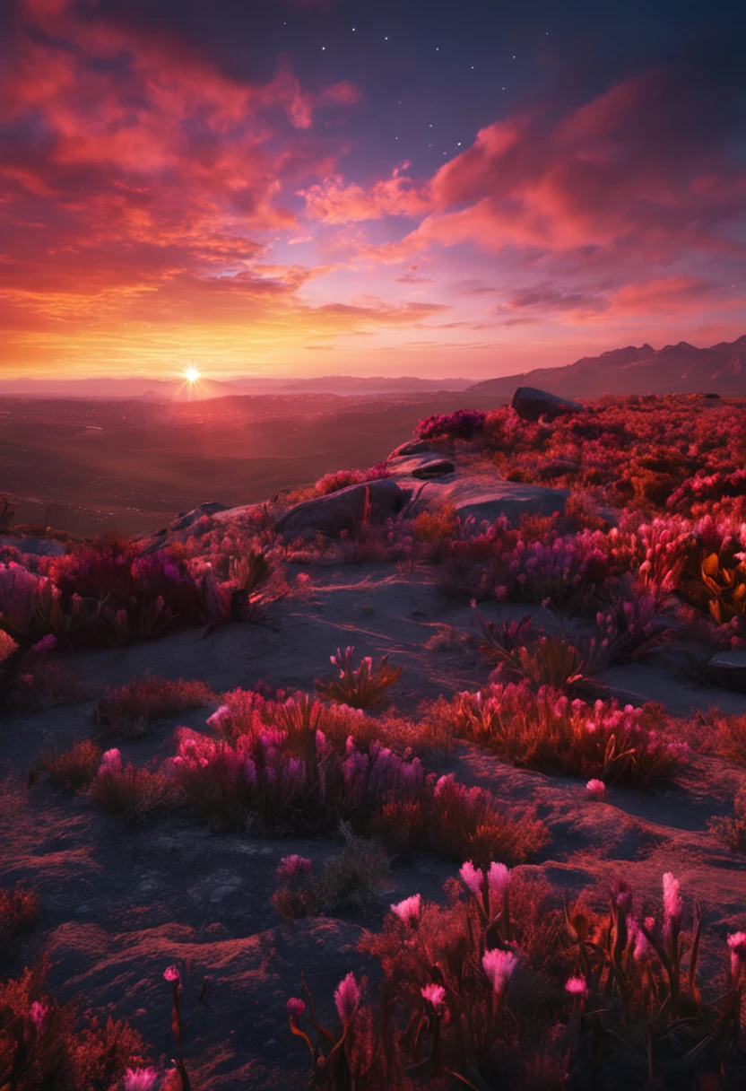Um nascer do sol, symbolizing a new beginning after darkness.
