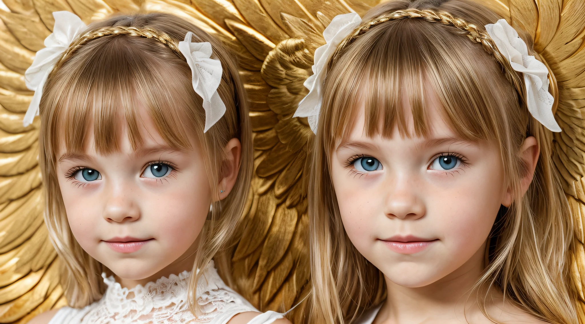 BLONDE CHILD GIRL in THE GOLDEN ANGEL BUN