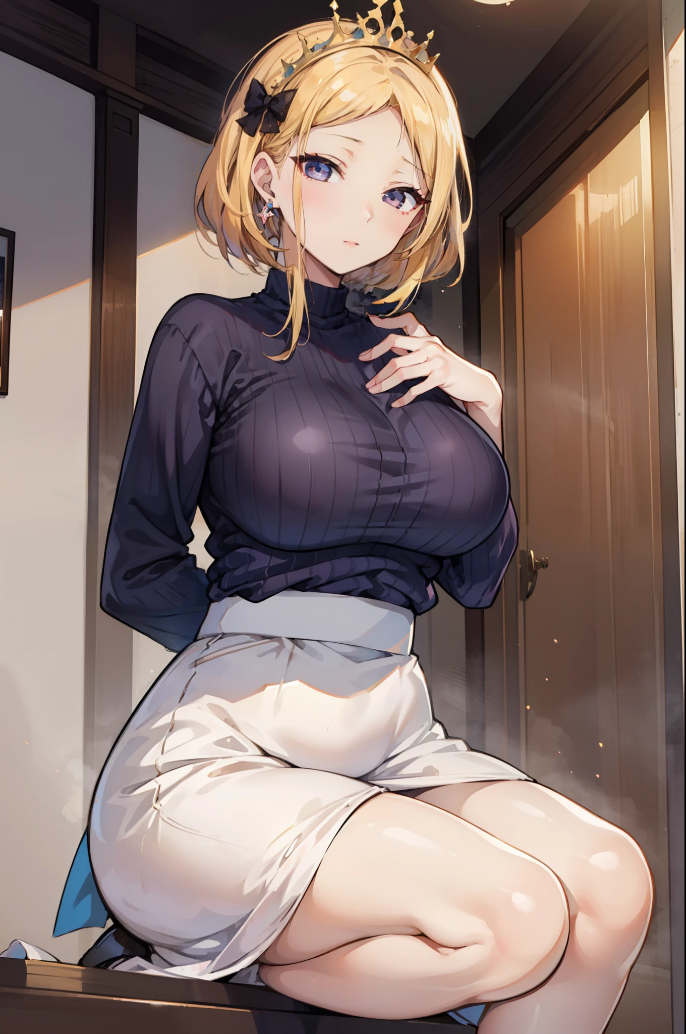 (La mejor calidad) (obra maestra ) Cara perfecta. kawaii & Siniestra princesa belleza joven en la ciudad de Nueva York. Blonde hair