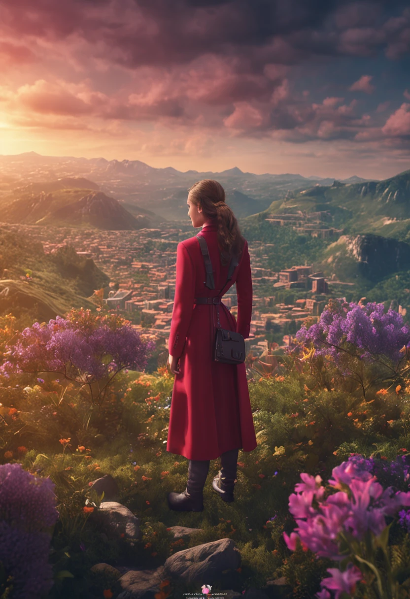 best quality,masterpiece,photorealistic,extremely detailed CG unity 8k wallpaper,1girl,suit,upper body,looking at the viewer,outdoors,