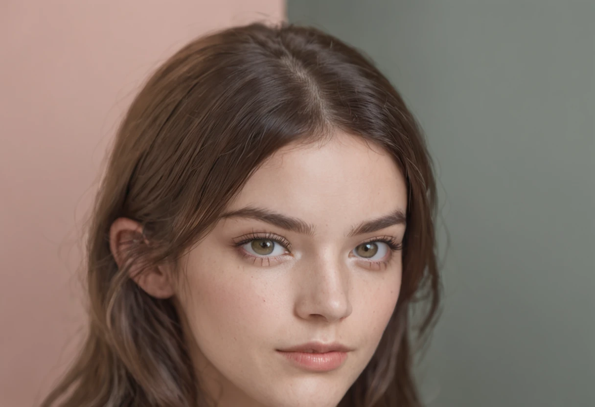 Capture a close-up portrait of a girl with a 85mm f/1.8 lens, ISO 200, at 1/1000 seconds. Focus on her vibrant green eyes, ensuring they sparkle. Apply a soft shadow and no contrast for a dreamy effect. queen