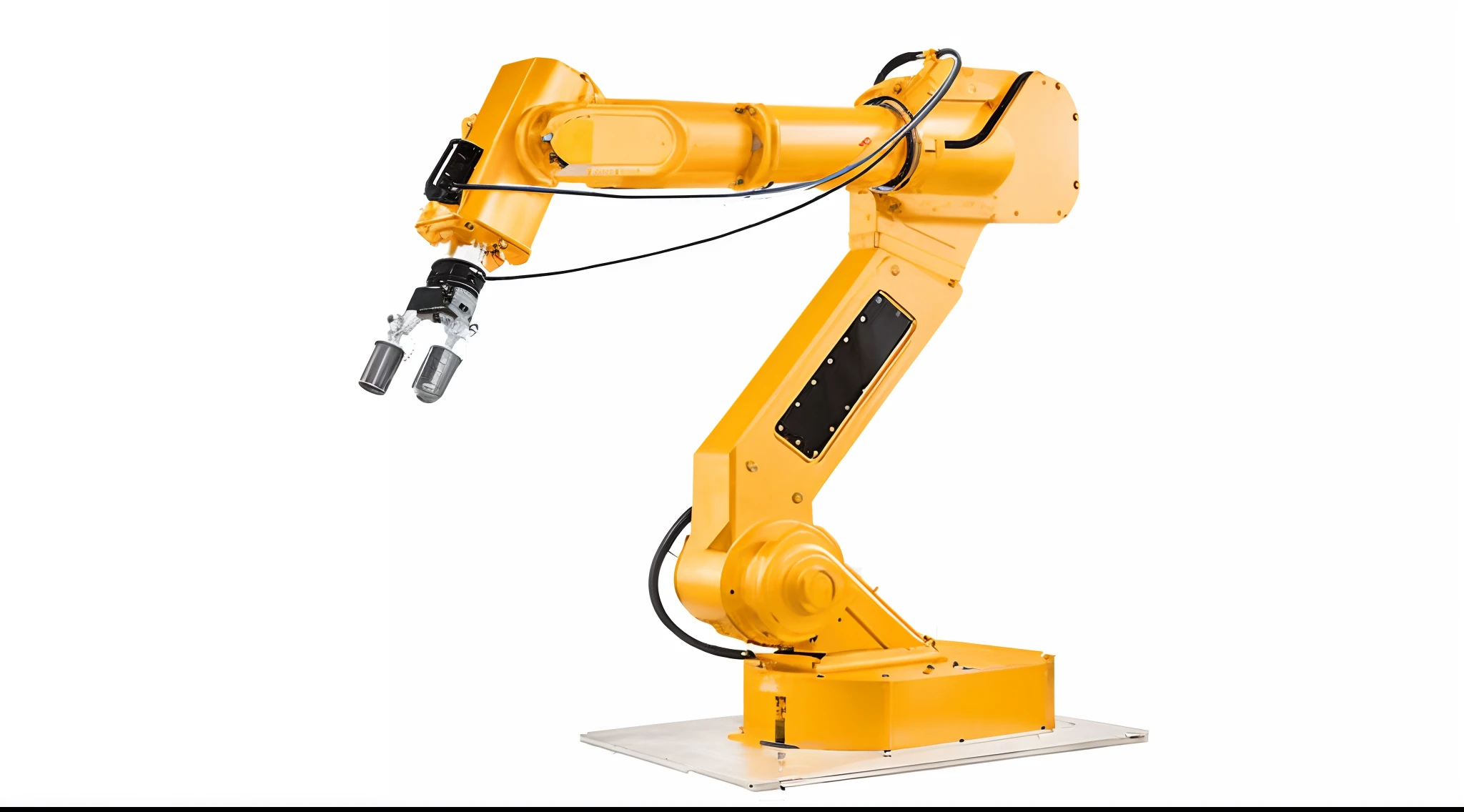 The huge robotic arm, chrome-plated metal, moved with precision in the factory, rotating, extending, and bending continuously to assemble the parts, indefatigable, thanks to its hydraulic joints and electric motors.