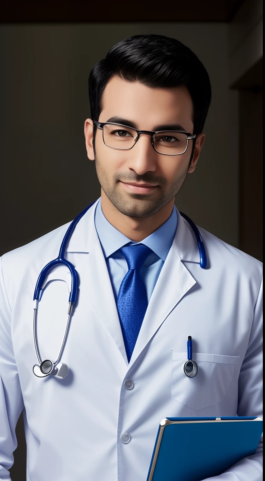 arafed male doctor in white coat and tie with stethoscope, male physician, doctor, the doctor, wearing lab coat and glasses, wearing a white lab coat, (doctor), wearing a lab coat, wearing a lab coat, stockphoto, Wearing a lab coat, wearing lab coat and a blouse, the doctor, hqr, close up portrait shot, photo still of