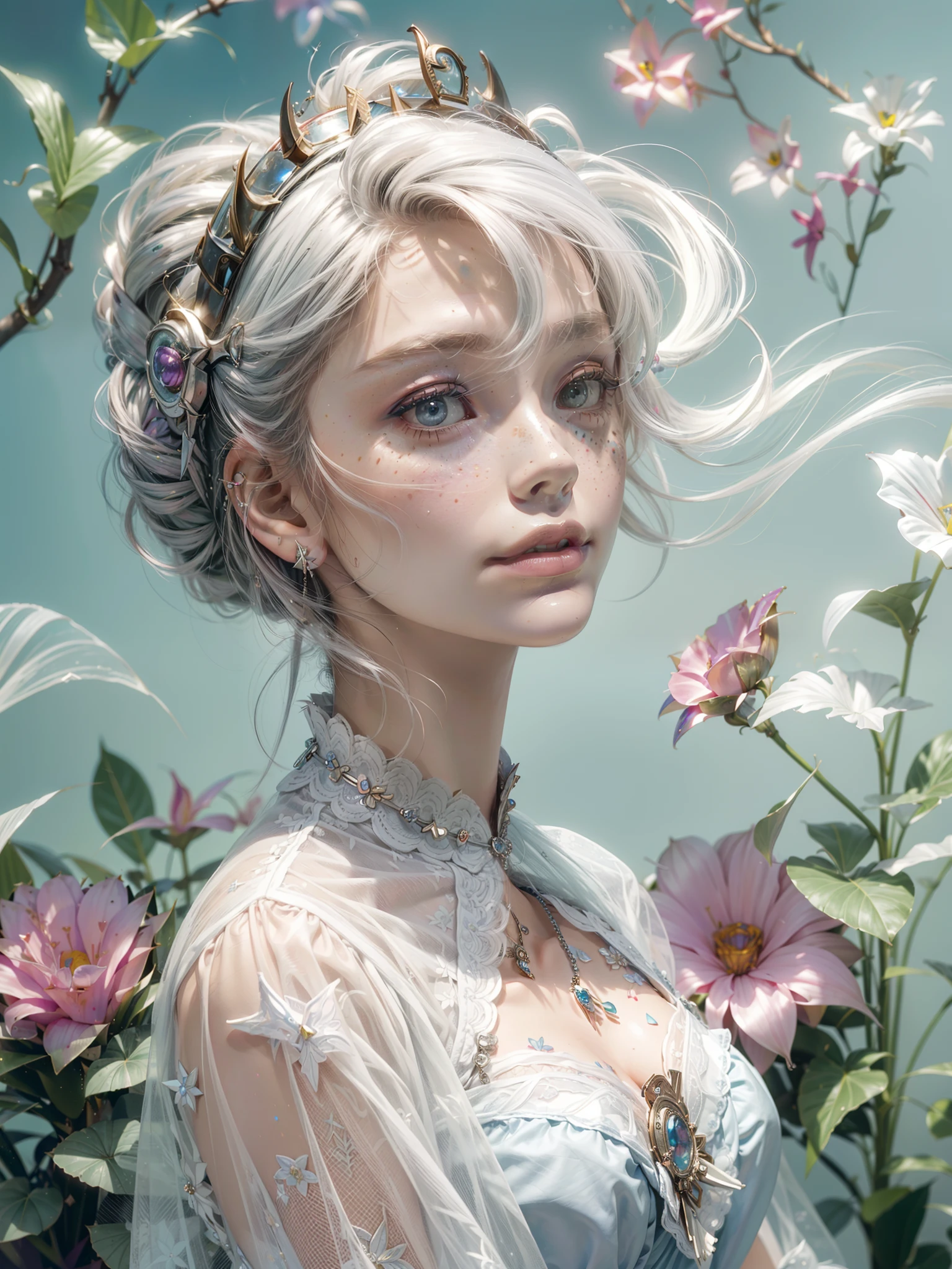 beautiful a girl(Solo)、Photo、Fantastical、(Loretta Luxe:1.3)、PastelColors:0.6、hitornfreckles、surrealism:1.1、highcontrast、ultra-detailliert、8K、