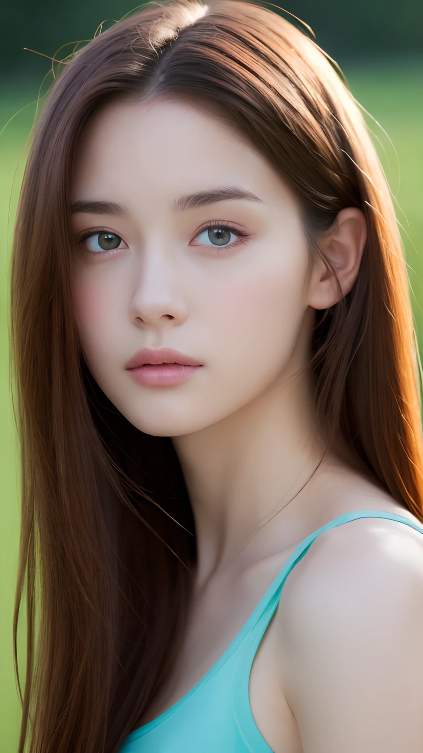(best quality,4k,8k,highres,masterpiece:1.2),ultra-detailed,(realistic,photorealistic,photo-realistic:1.37),beautiful detailed green eyes, 28 years old girl, natural lighting,portrait,soft colors,bokeh effect lingerie full picture