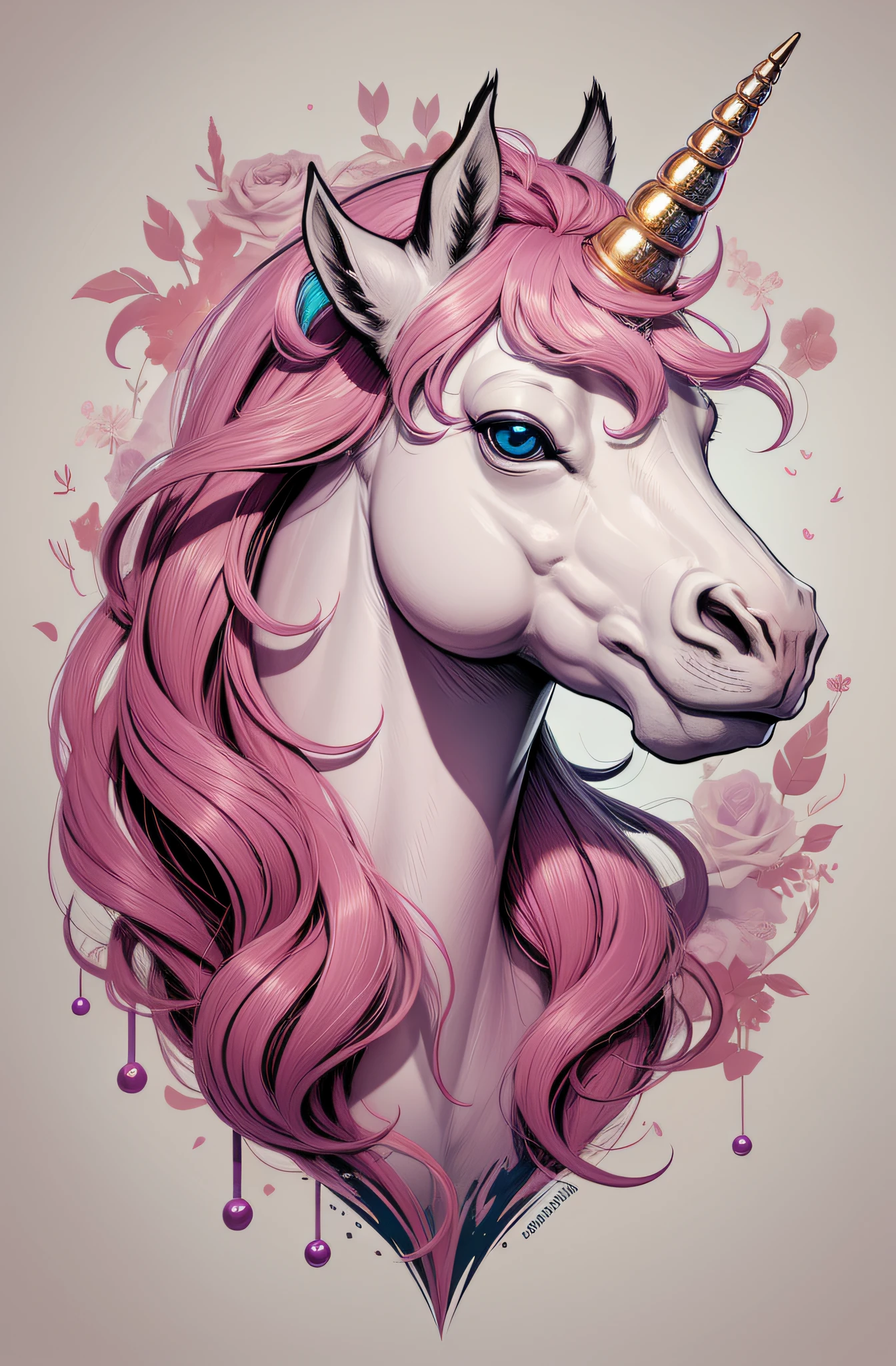 Logotipo rosa de la cabeza de juego de unicornio png