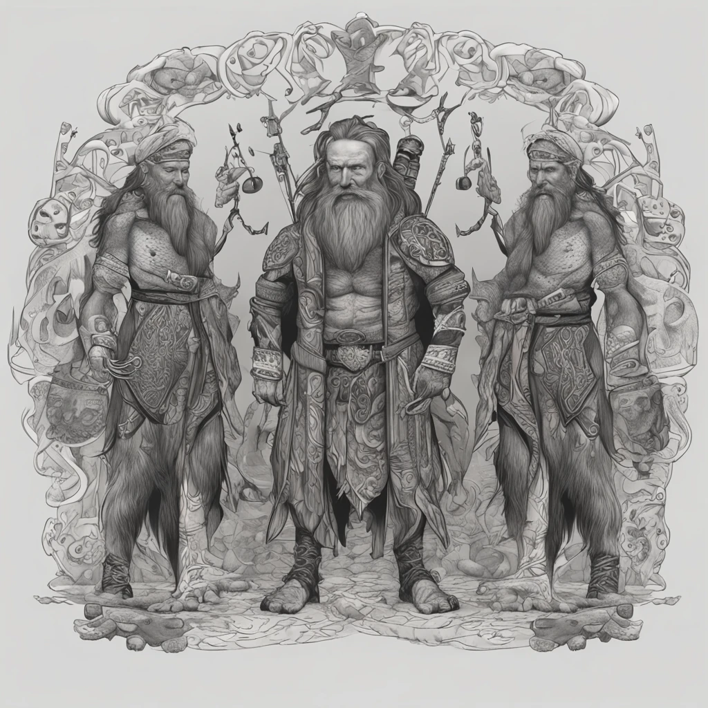 50 years old man with long beard, wearing a kilt ;standing full body ; celtic inspired tattooes to cover the whole body; tattoed chest; tattoed arms; tattoed legs; high resolution, hyperdetailed, hyperealistic, sharp focus, photo realistic, intricate details, highly detailed on arms, Best quality, Masterpiece, 超高分辨率, (photograph realistic:1.4), surrealism, Dream-like,fusionart, Shadowdancer, shadow magic, darkness control, stealth, shadowstep, umbral spells, hidden blade,