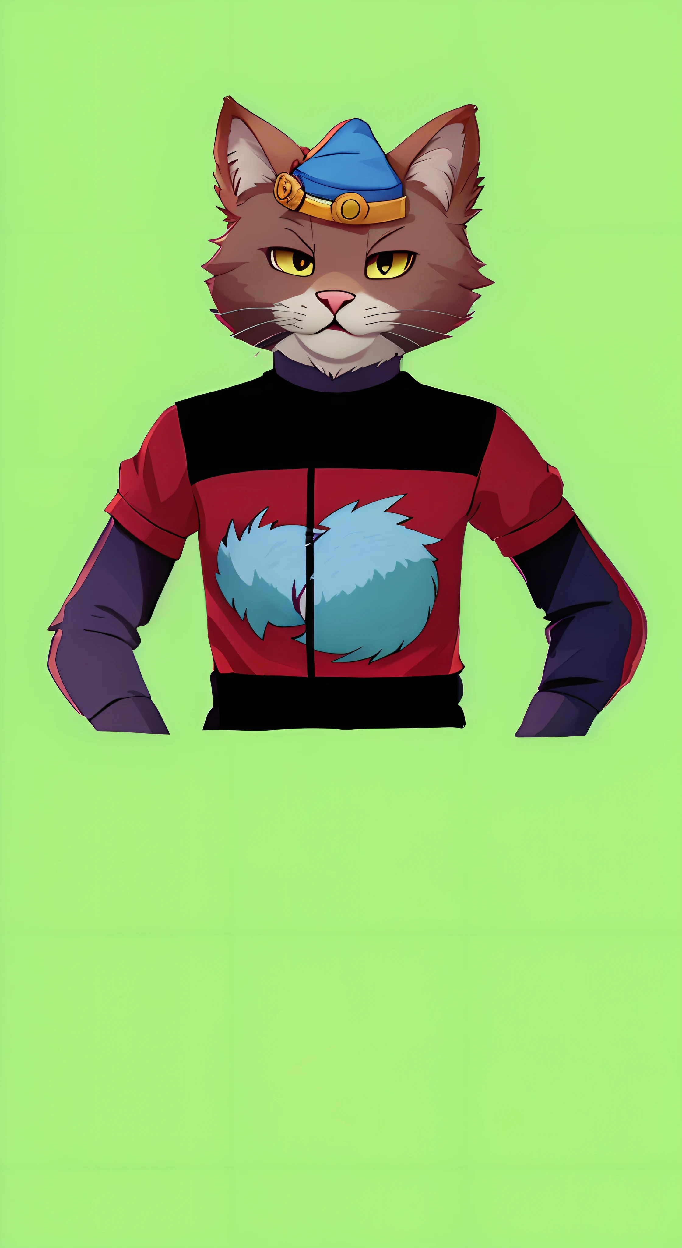 There is a cat wearing a shirt with a crown, generic furry style, peludo do gato, personagem peludo, Fleurfurr, Avatar da parte superior do corpo, sem linha, Fluffy Cat T - Design de camisa, peludo estilizado da disney, Sem estilo Tony Start, pele, fursona furry art commission, Retrato de personagem peludo, anthropomorphic furry otter